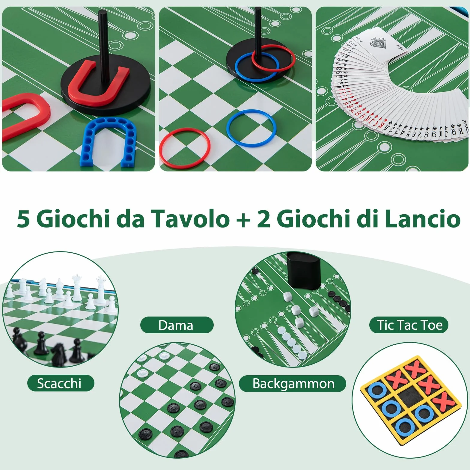 RELAX4LIFE 14 in 1 Multifunzionale Tavolo da Gioco, Biliardo Ping Pong Basket Calcetto Bowling Shuffleboard