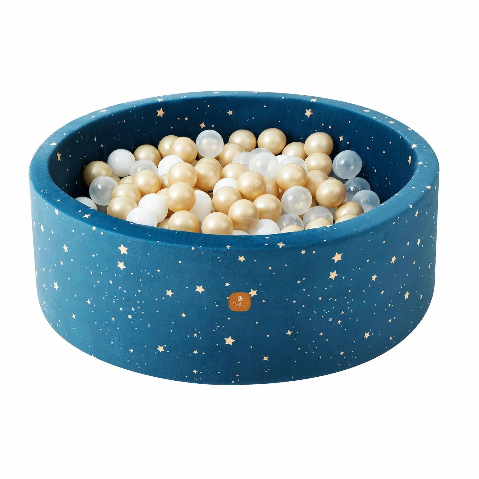 Piscina di Palline in Velluto 90x30cm con 200 Palline per Bambini - Area Gioco Morbida, Rivestimento Lavabile - Cielo Notturno