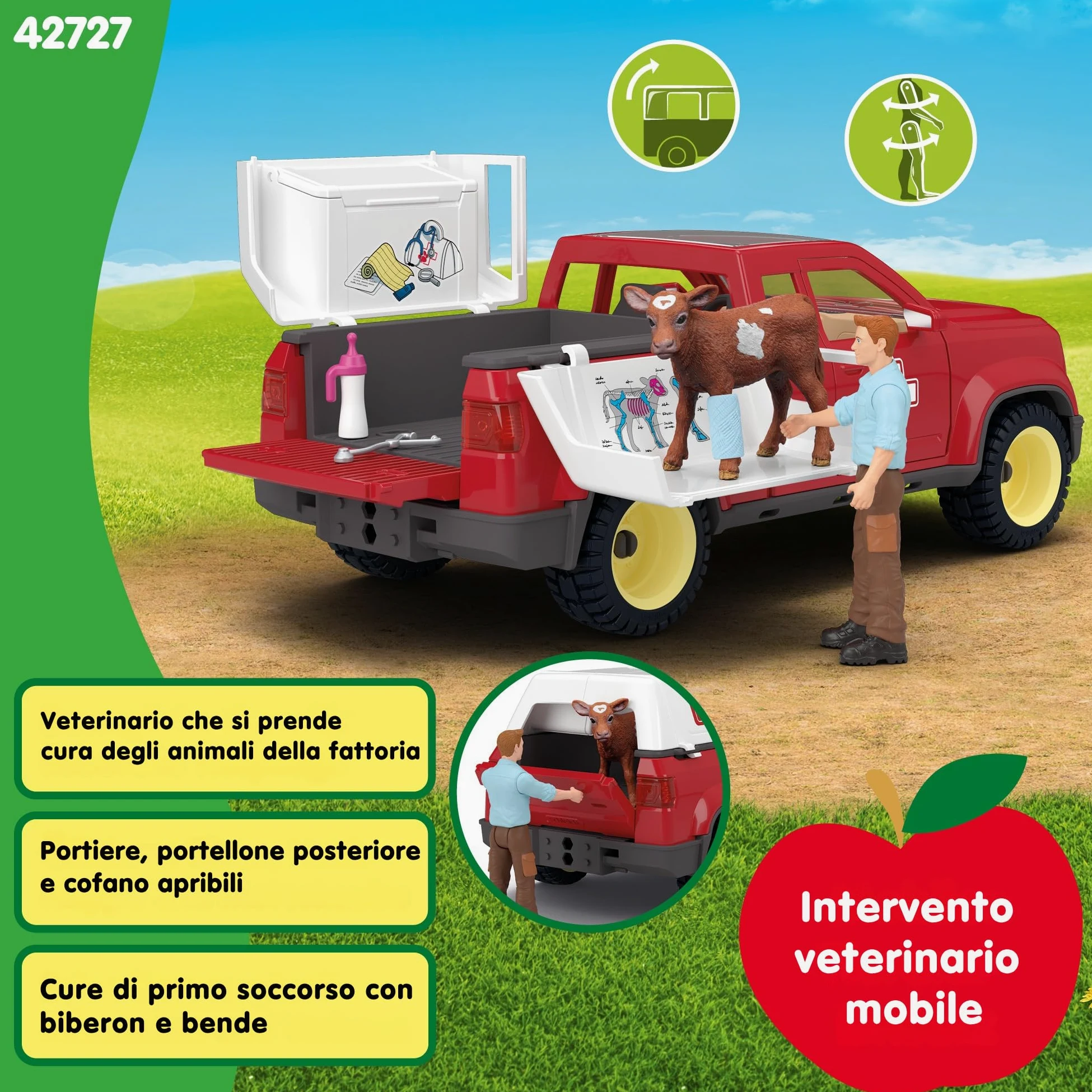 Schleich FARM WORLD | Missione del veterinario nella fattoria 42727