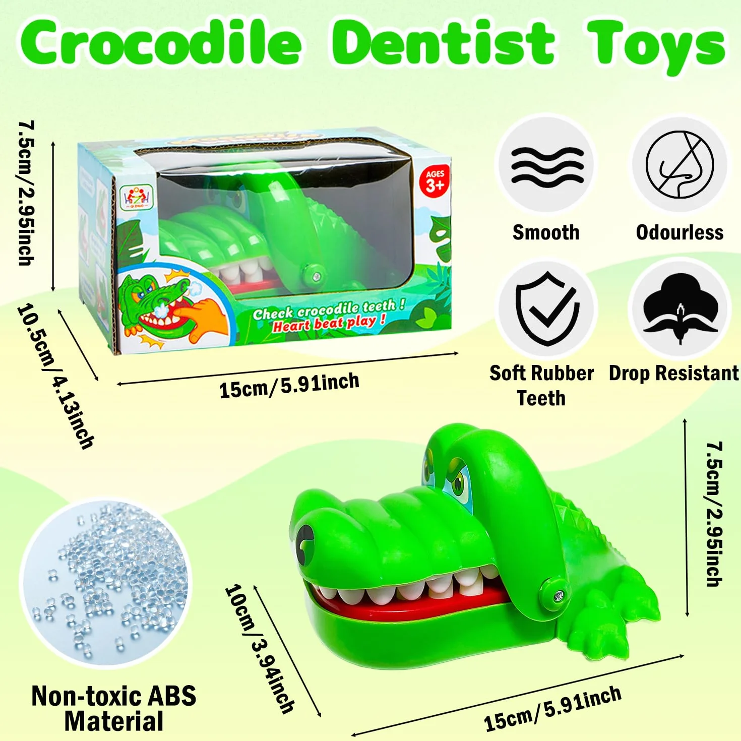 Piccoli Denti di Coccodrillo Giocattoli Gioco per Bambini, Coccodrillo Giocattolo, Coccodrillo Mordere Dito Dentista Giochi Divertenti Giocattoli, Gioco di Feste Regalo per Bambini Adulti
