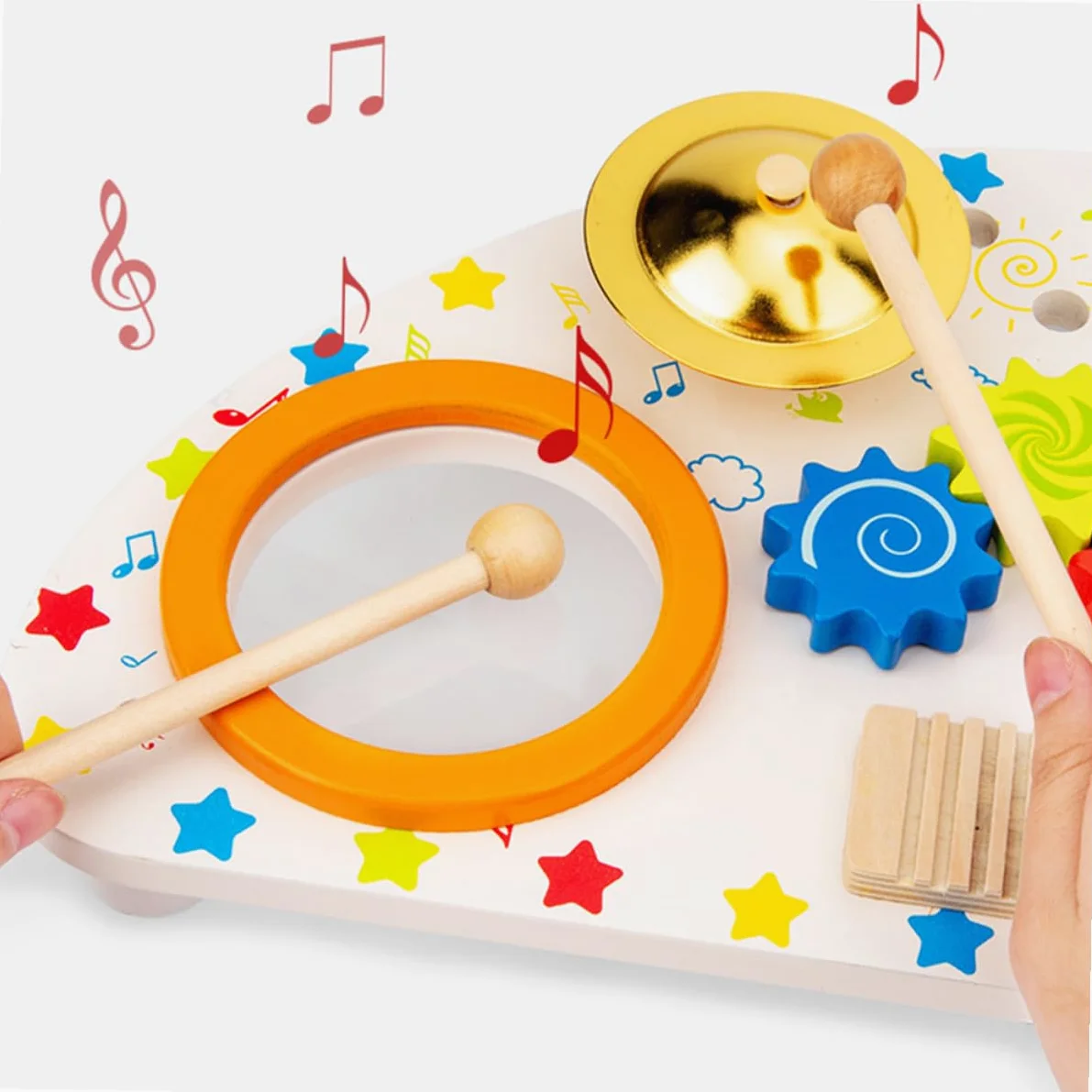 VANZACK Xilofono in Legno per Ragazzo Ragazza Ragazza di Strumenti Musicali Educativi Giocattolo Musicale Sicuro e Resistente per Attività Didattiche e Feste Tema