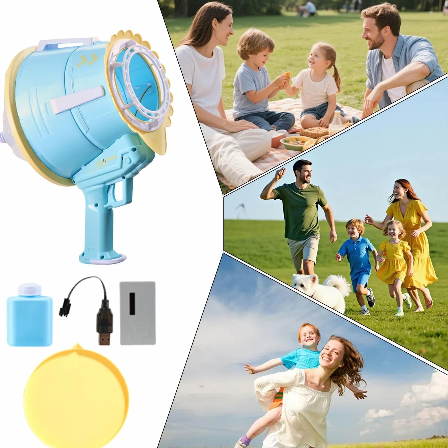 Macchina Bolle Giocattolo Da Esterno Estivo | Bolle Portatile Per Bambini E Bambine Feste Di Compleanno E Vacanze Giardino Spiaggia Estivi Picnic Area Giochi