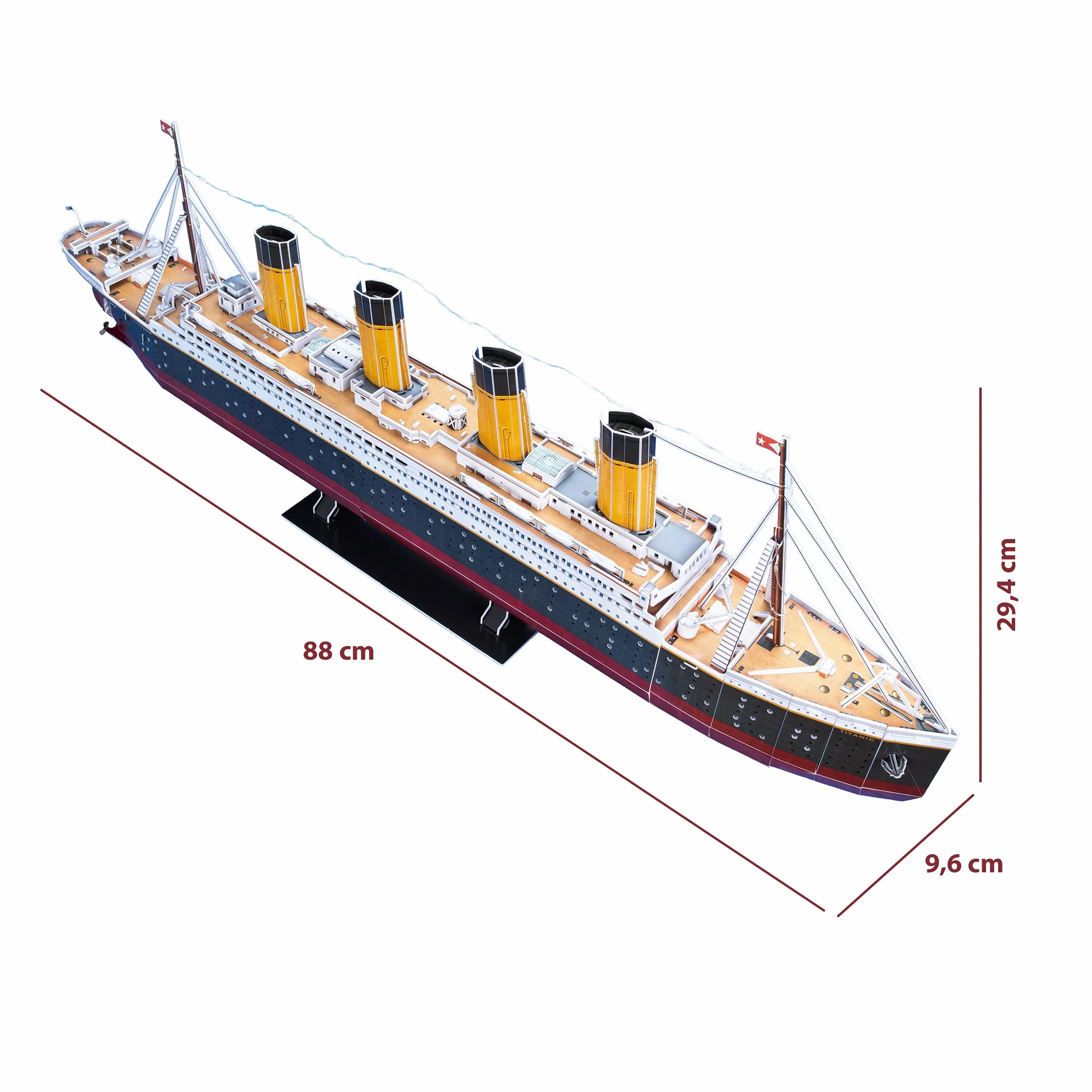 Puzzle 3d - Titanic Modellino Led | Modellismo Da Costruire Adulti E Bambini | Puzzle 3d Bambini E Adulti | Titanic Modellismo Navale | Modellini Da Costruire 328 Pezzi