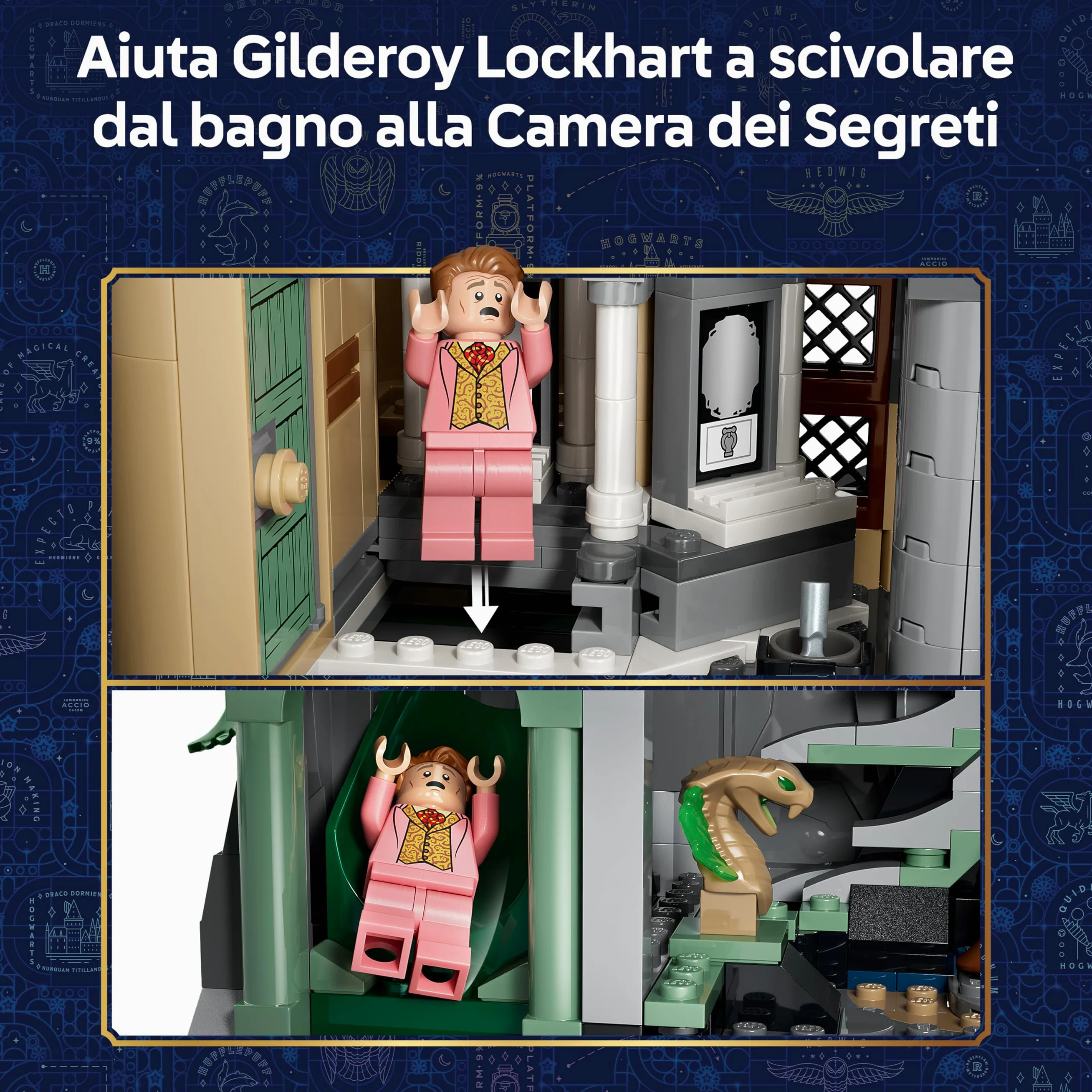 LEGO Harry Potter Castello di Hogwarts: Ala Est Giocattolo - Modello in Miniatura con 13 Minifigure e Patronus da Collezione - Decorazione Cameretta - Regalo per Bambine e Bambini da 10 Anni - 76473