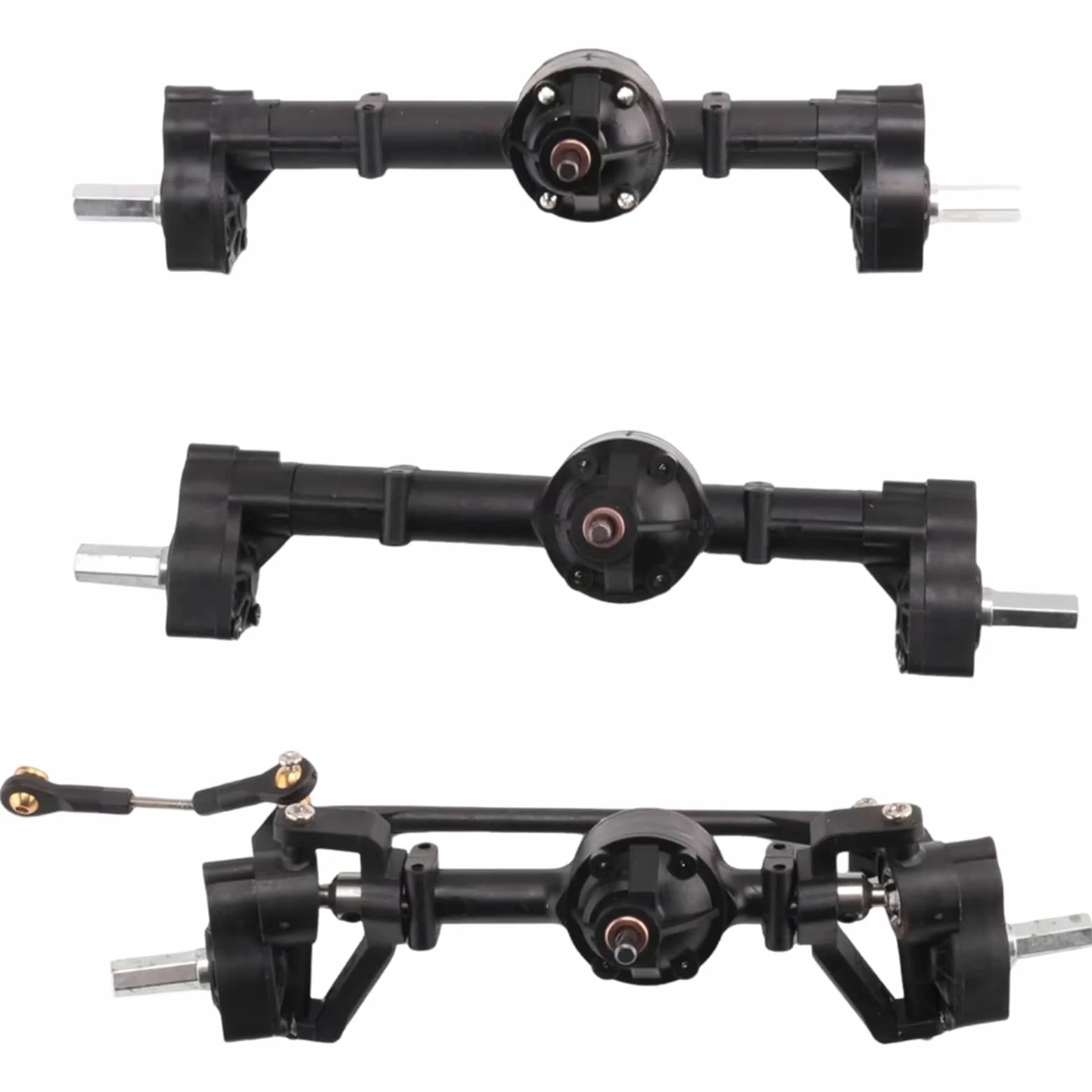 Compatibile Con WPL B16 B36 6X6 6WD 1/16 RC Car Upgrade Parts Accessori Di Ricambio Set Assali A Portale Anteriori, Centrali E Posteriori Da 3 Pezzi Accessori
