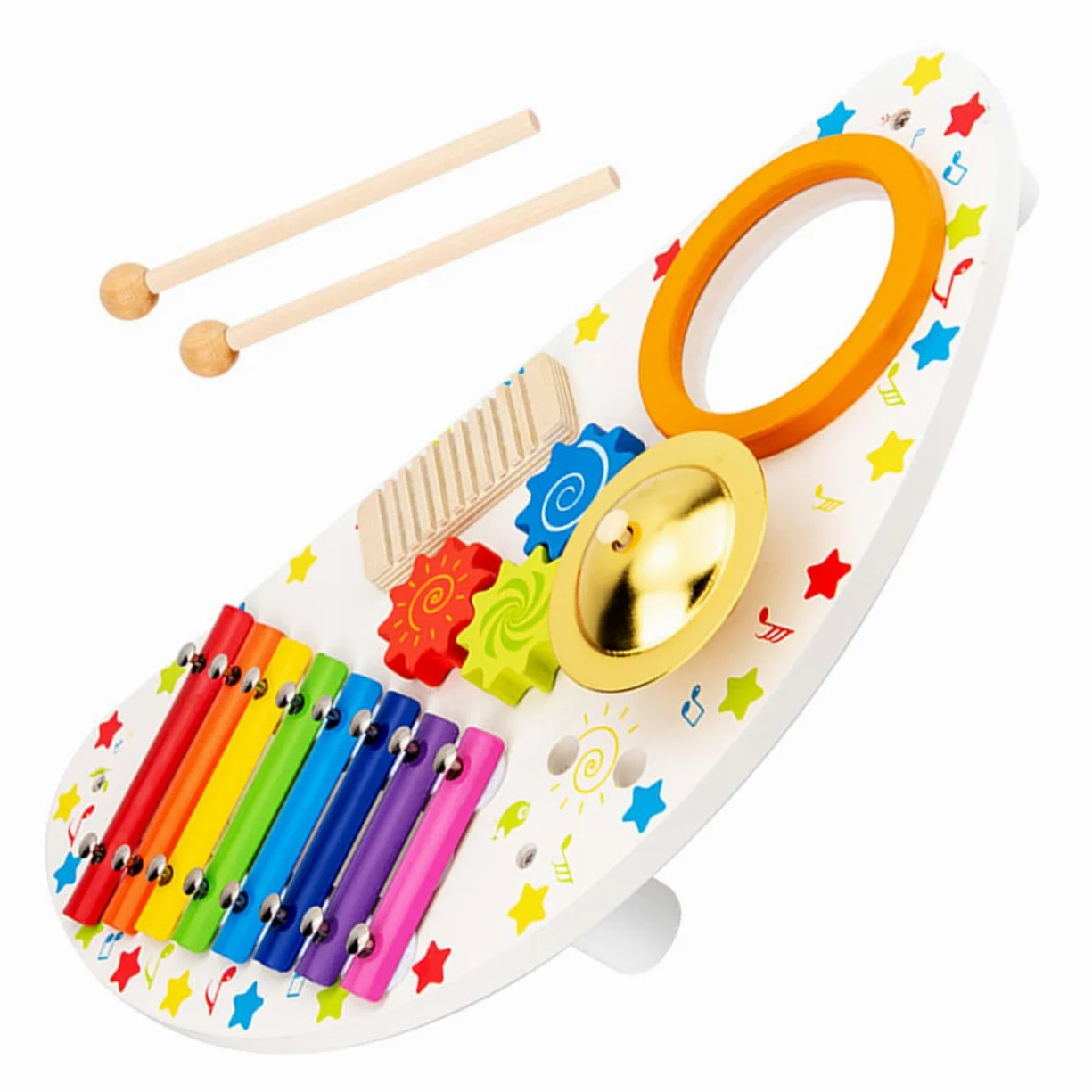 VANZACK Xilofono in Legno per Ragazzo Ragazza Ragazza di Strumenti Musicali Educativi Giocattolo Musicale Sicuro e Resistente per Attività Didattiche e Feste Tema