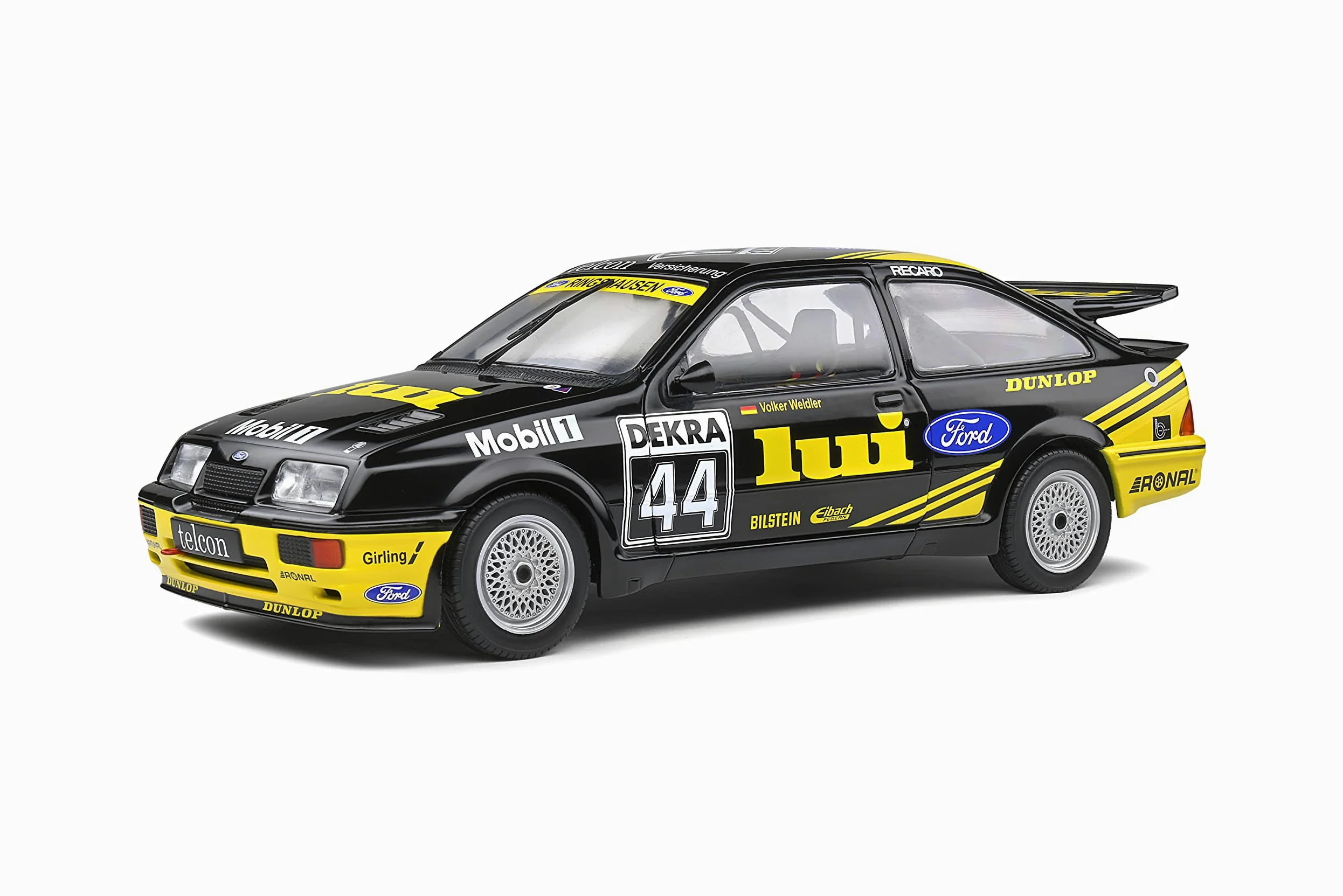 Solido 421180900 1:18 Ford Sierra RS 500# 44 Nero, modellino Auto Die-Cast