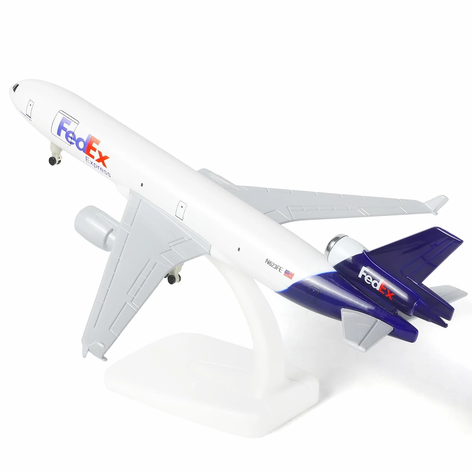 Modellino di aereo in metallo pressofuso FedEx MD-11 - 21,1 cm cargo per adulti e collezioni