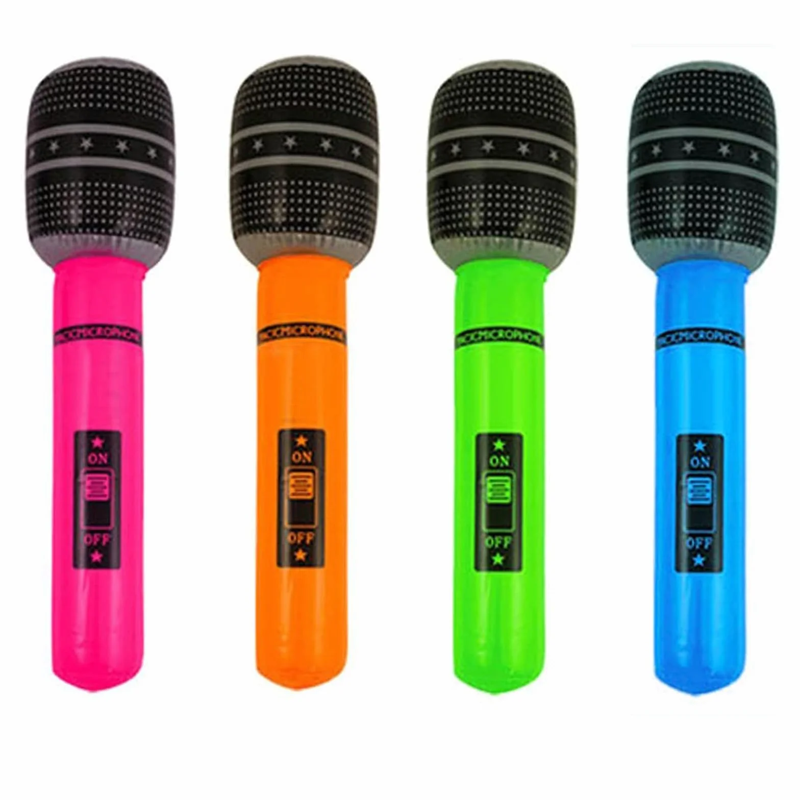 Microfono Gonfiabile 4pcs Strumento Musicale per Bambini Adulti Decorazioni Festa