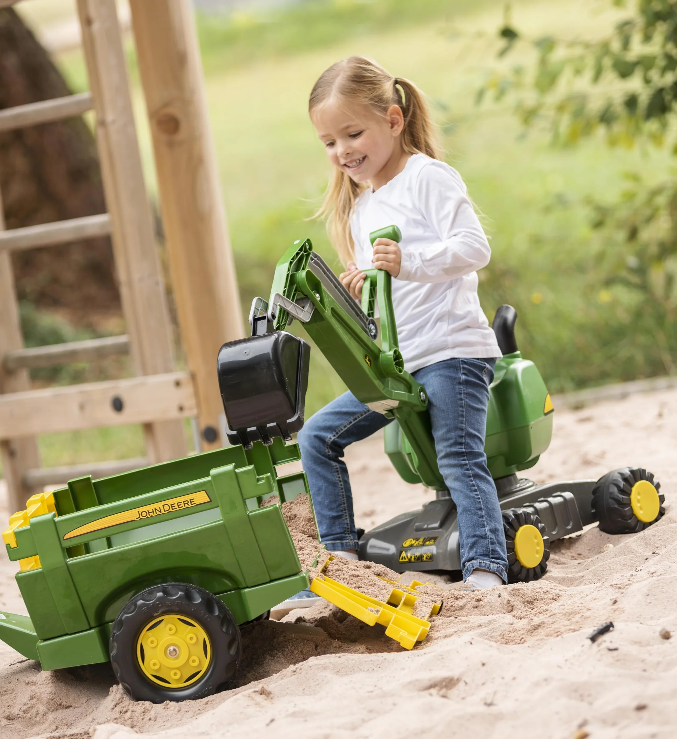 Rolly Toys RollyDigger Scavatrice John Deere plastica 360° ruotabile blocco automatico 3-5 anni