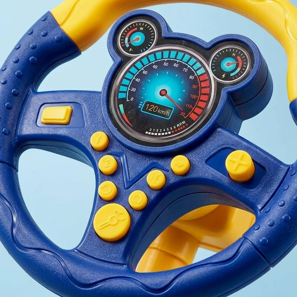 Baoblaze Volante Giocattolo Simulato Bambini Interattivo Elettronico Installazione Semplice con Supporto Educativo Effetti di Luce Suoni Migliora Riflessi E Ab, Blu