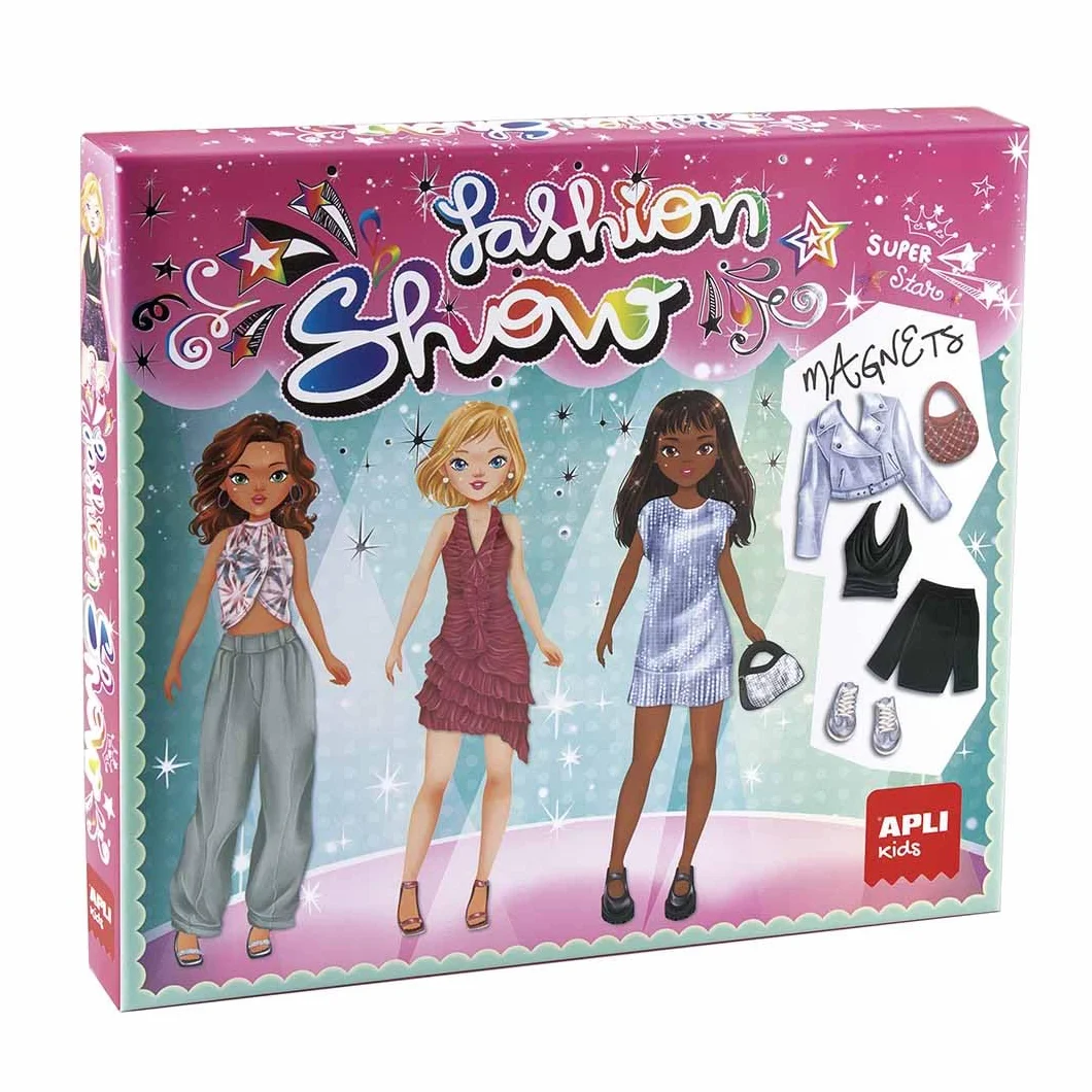 APLI Kids 19799 - Magnets Fashion Show, Gioco magnetico per creare abiti per bambini a partire da 6 anni, CREA I tuoi look e diventa stilista