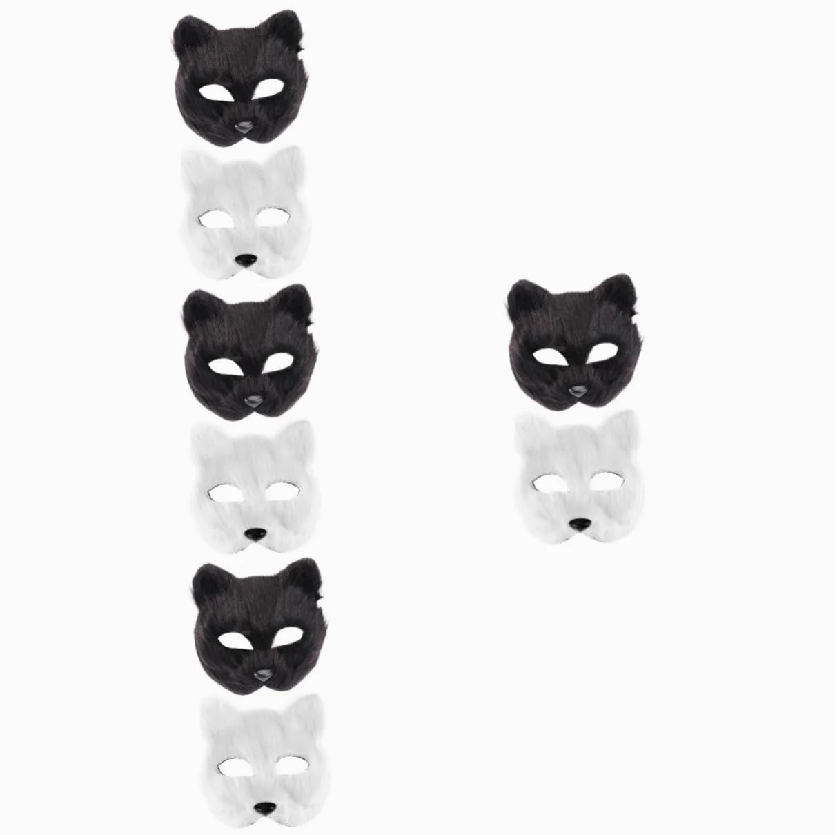SHERCHPRY 8pezzi Maschera Animale Riutilizzabile Per Feste Di Maschere Decorative Stile Volpe Per Cosplay e Halloween Accessorio Unico Per Eventi e Festività