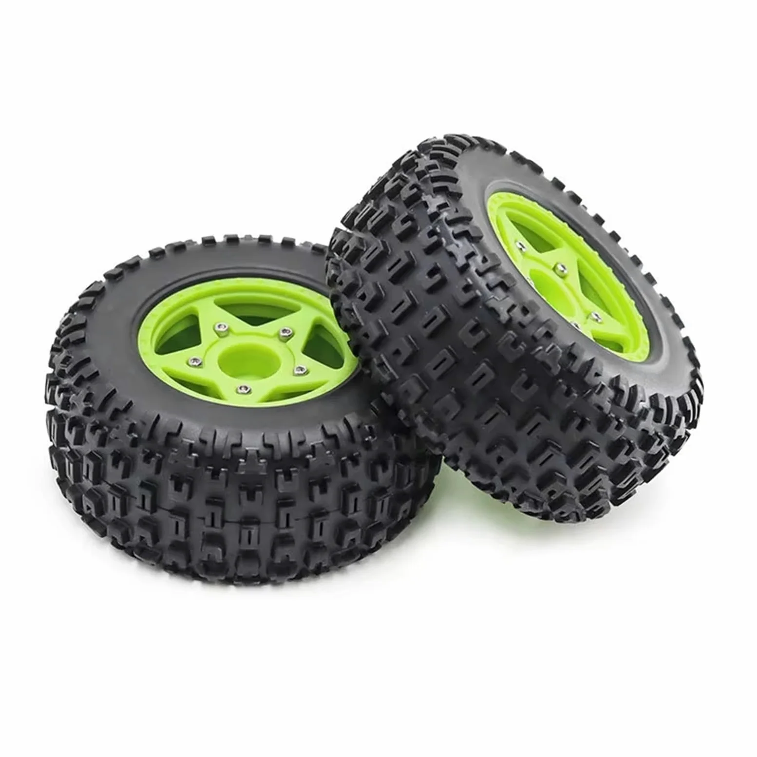 Auto RC Accessori per Traxxas per Slash per ARRMA per SENTON 1/8 1/10 RC Auto 4 Pezzi 110mm Pneumatico per Camion A Breve Corso con 12mm 14mm 17mm Ruota Esagonale(Red)