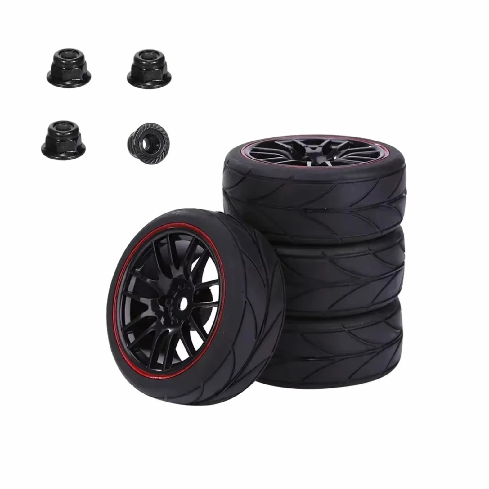 Compatibile Con Redcat Per HPI Per HSP Per Tamiya 144001 94123 94122 1/10 RC Car Pneumatici E Ruote Cerchioni 65mm Mozzo Esagonale 12mm ricambi RC