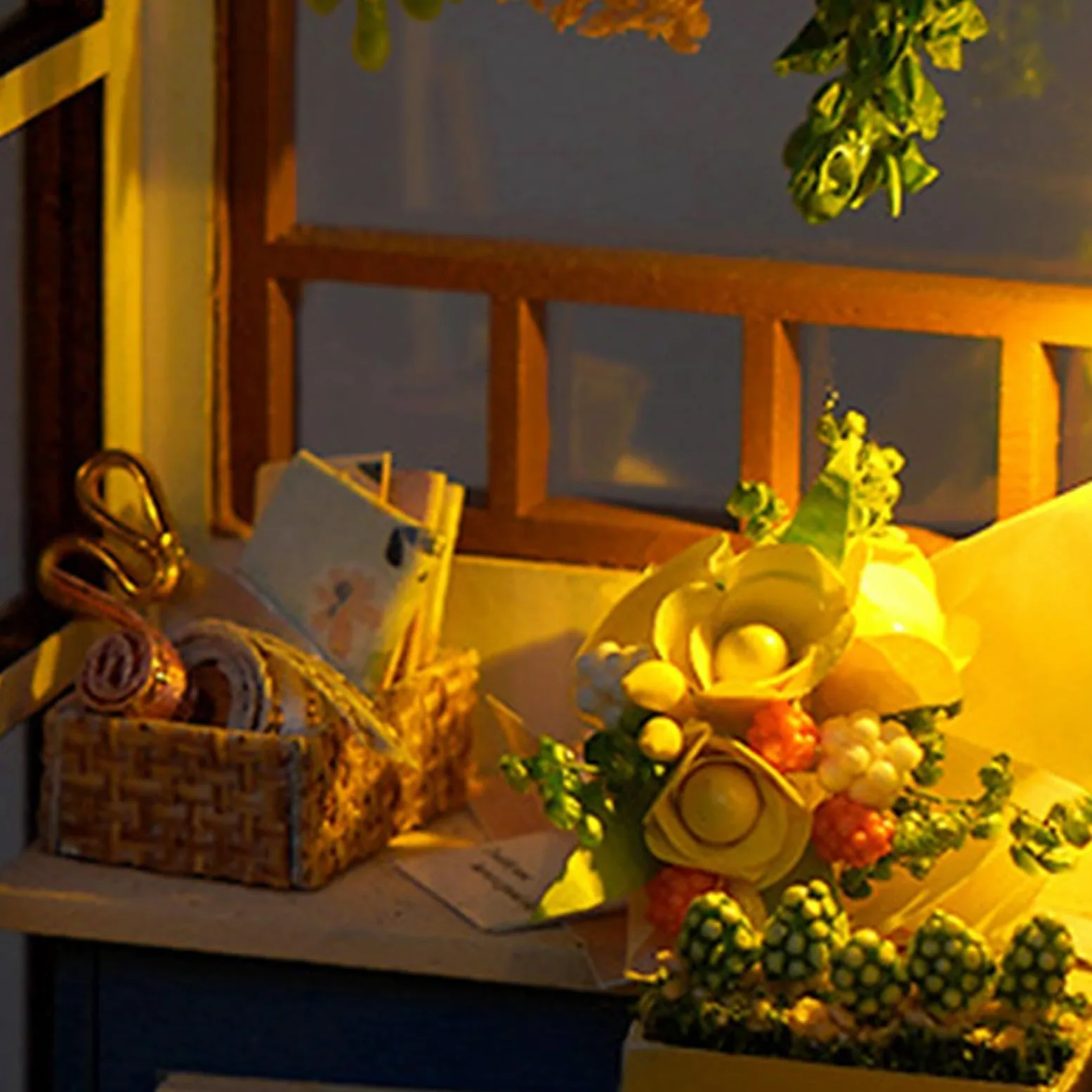 Kit fai da te per una casa in miniatura Giocattolo Di Costruzione Modellino | Mini Kit Casa per Scrivania Arredo Casa Libreria Soggiorno Camera