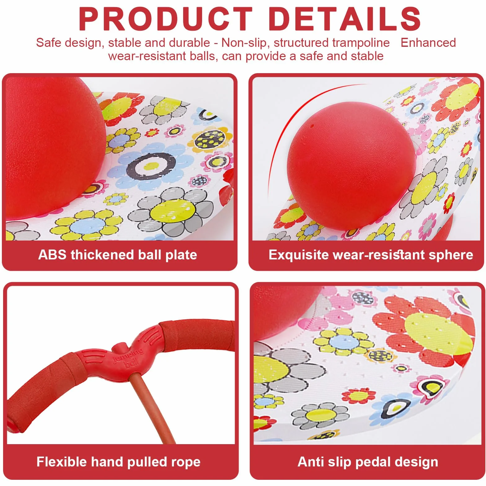 Pogo Ball con manici, Pogo Stick Palla gonfiabile per bambini, asta di gonfiaggio con pompa ad aria, Pogo Ball per l'allenamento dell'equilibrio, regalo per bambini dai 6 anni in su