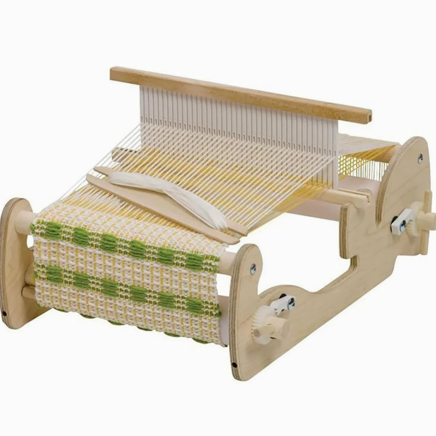 Set di telai per tessitura in legno con volani, macchina per maglieria tessuta a mano per adulti principianti, kit fai da te facile da intrecciare