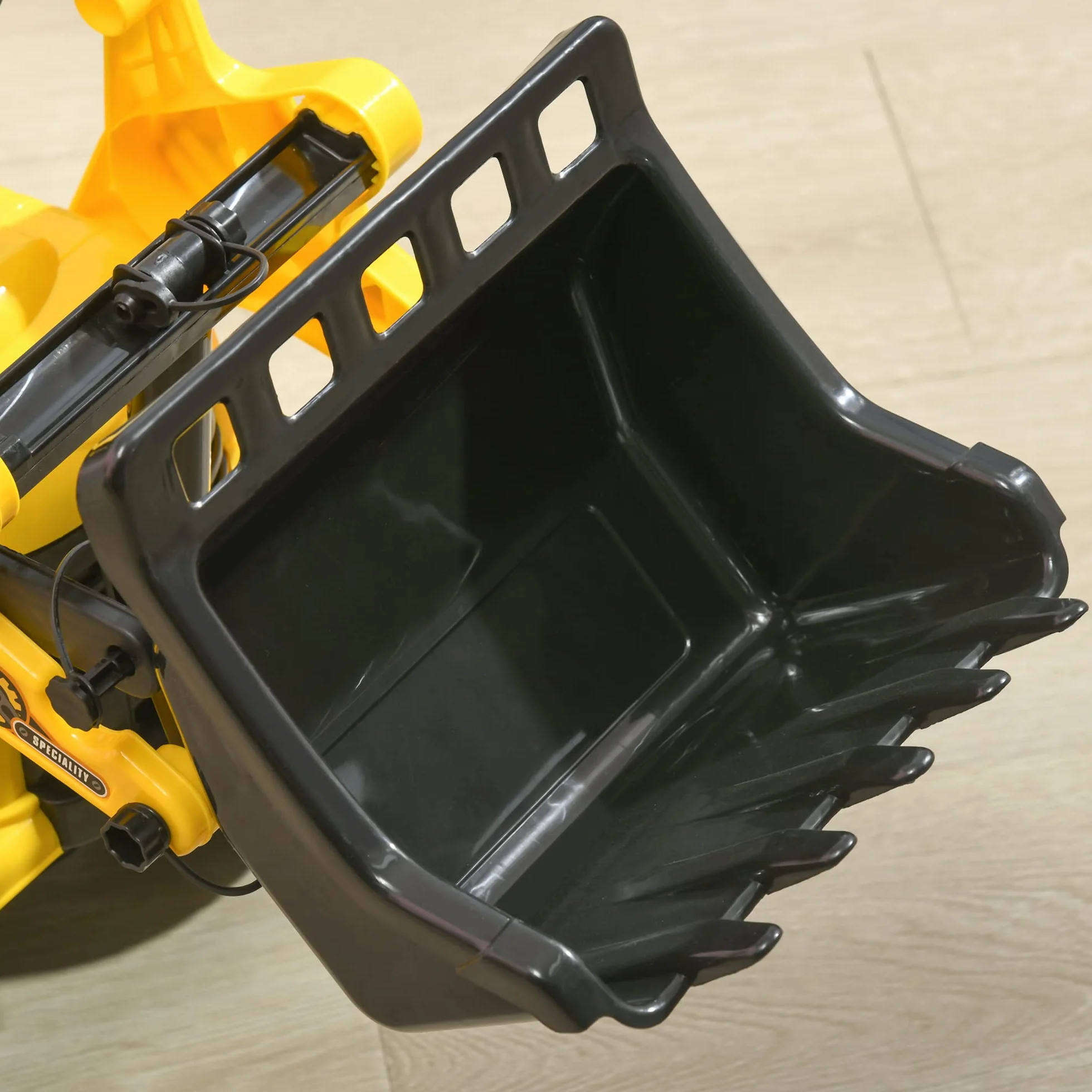 HOMCOM Escavatore per Bambini con Benna, PP e ABS, 80x26.5x39 cm, Giallo e Nero