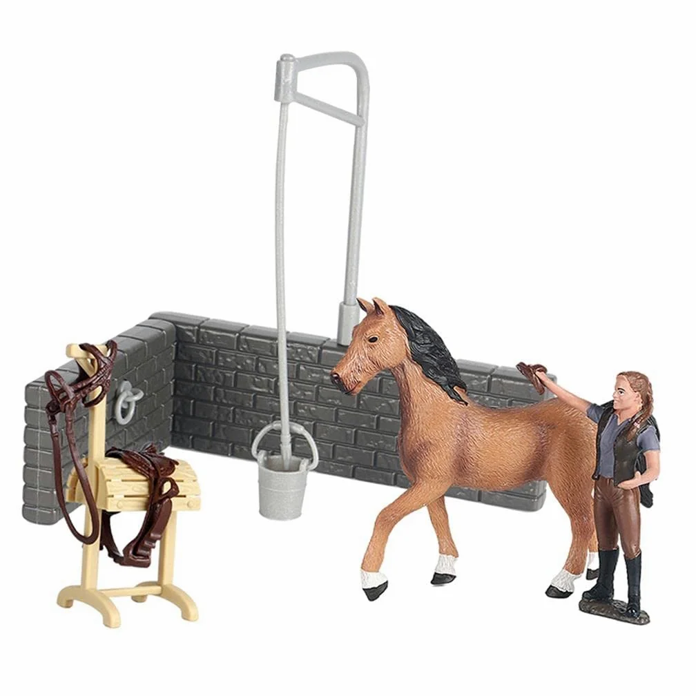 Almencla Action Figure Animali Playset Figure Scene Modelli Fattoria Simulazione PVC Dipinto a Mano Regalo Educativo Apprendimento Creativo Adatto a Progetti