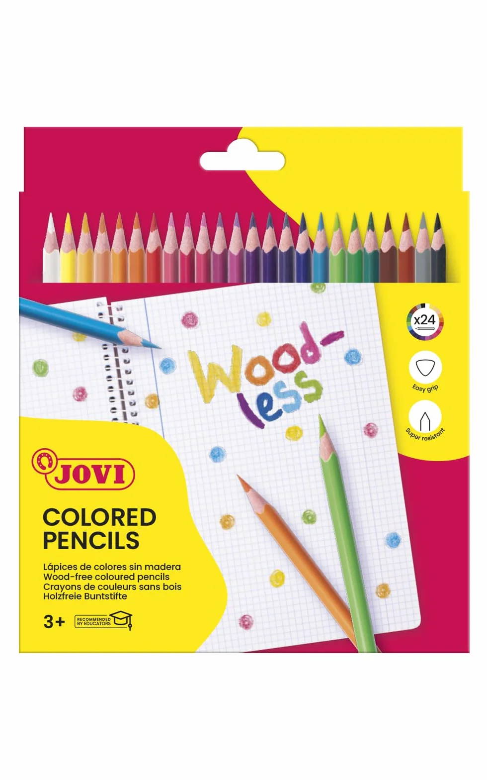 Jovi Woodless Matite Colorate 24 Pezzi Colori Assortiti 734/24