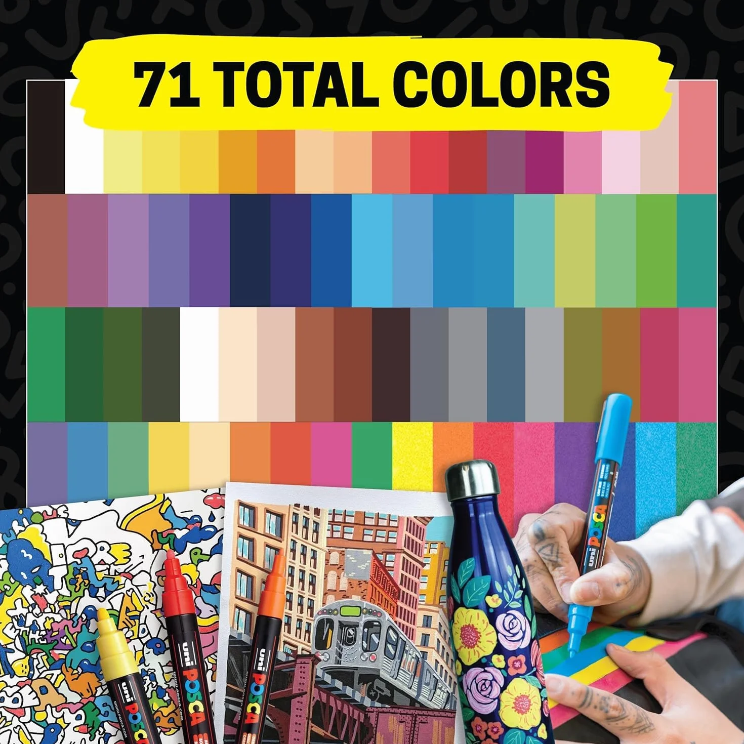 POSCA Pennarelli 8-set punta rotonda fine colori primari