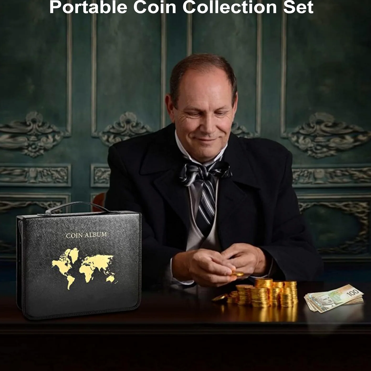 Album per monete per collezionisti, album per collezionisti di monete | regalo di Capodanno, album da collezione trasparente, portatile