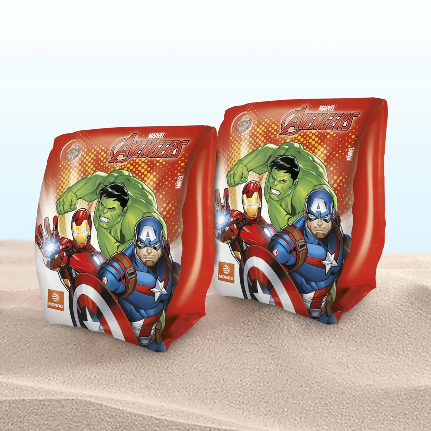 Mondo Toys - AVENGERS Arm Bands - Braccioli di Sicurezza per bambini - Materiale PVC - Adatti a bambini da 2 a 6 anni con Peso 6-20 kg - 16932