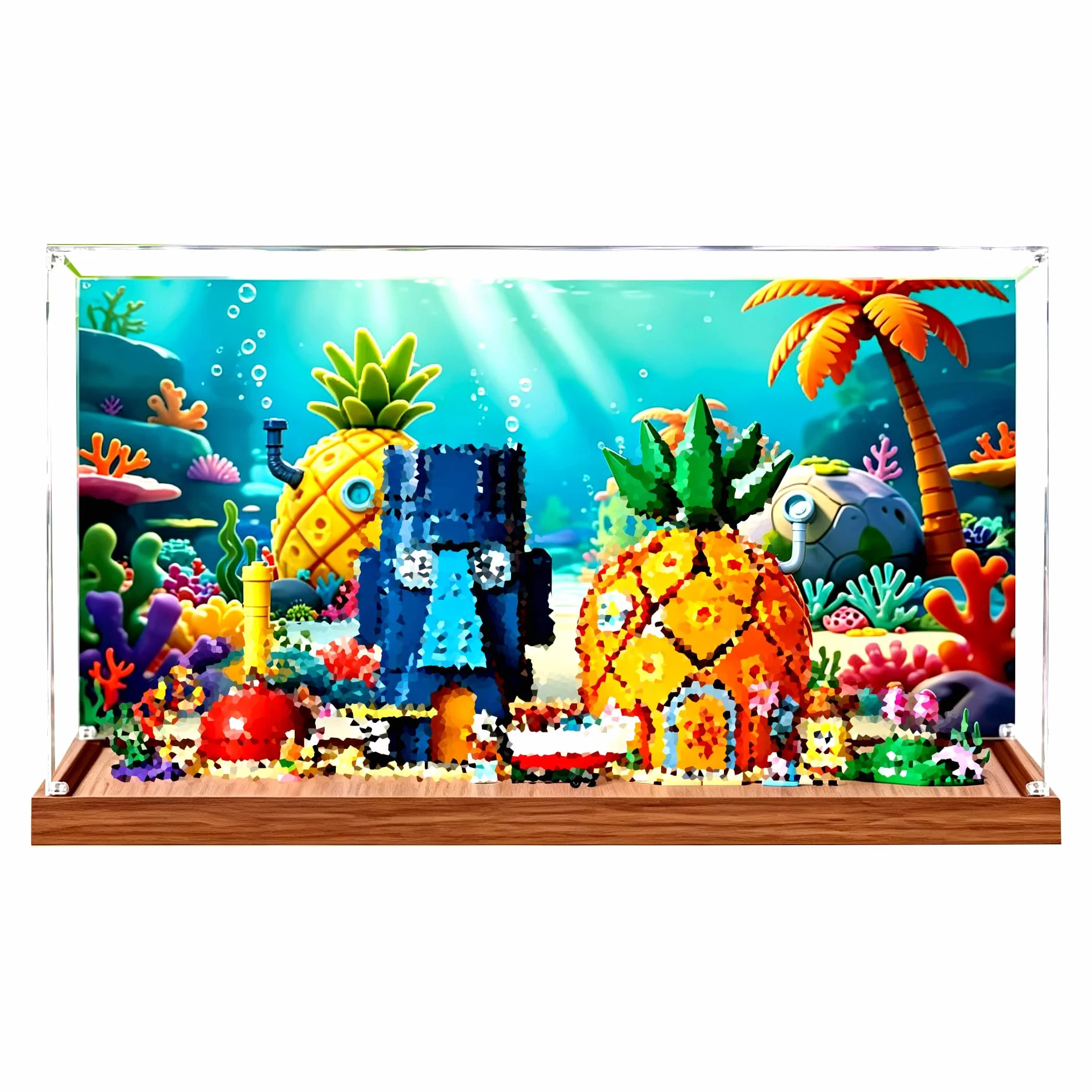 Vetrina acrilica per Le-go 11386 Castle set (Stile B) | Scatola antipolvere per vetrina, compatibile con 11386 Castle (solo scatola)