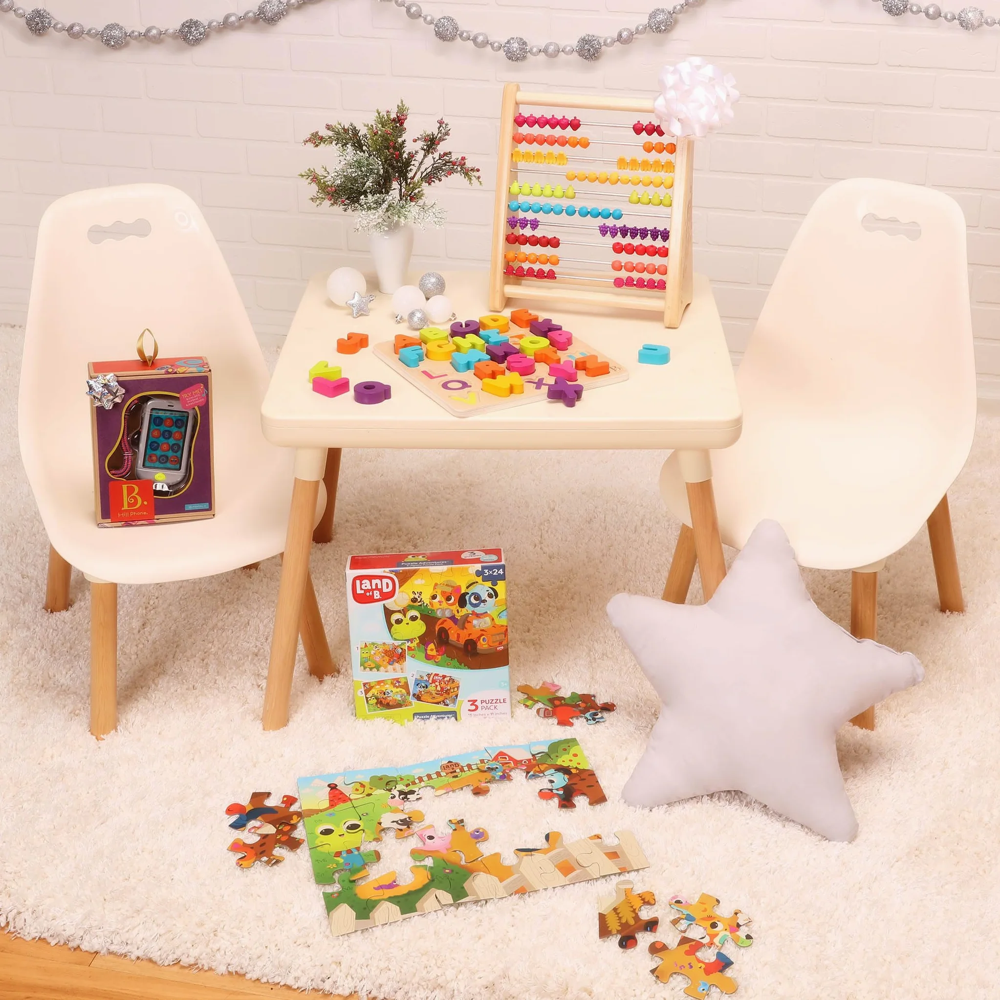 B. toys Abaco di Legno Two-TY Fruity!, 100 Perline di Frutta, Classico