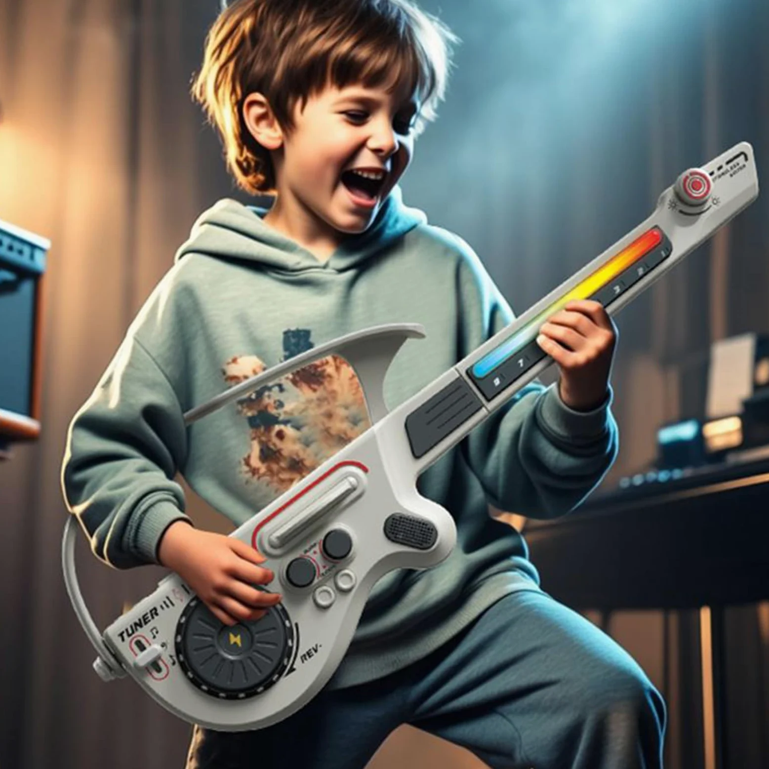 Chitarra Elettrica Per Ragazzi Giocattolo Educativo Pieghevole | Chitarra Karaoke Ricaricabile Giocattoli Per Ragazzi Ragazze Principianti Pratica Casa Viaggio Regalo Compleanno Natale