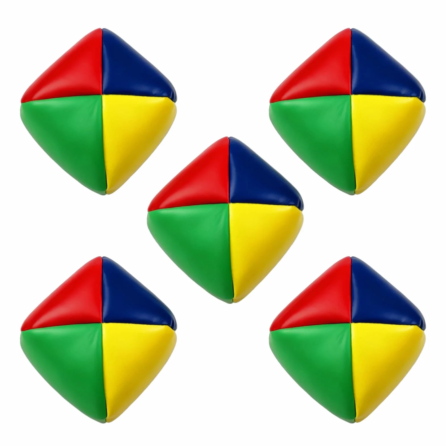 Set di 5 Palline da Giocoleria, Palline Impermeabile Giocoliere da 55 mm, Palle Sostenibile, Morbida, Gioco di Abilità Circo, per Principianti, Bambini e Adulti, Colorate