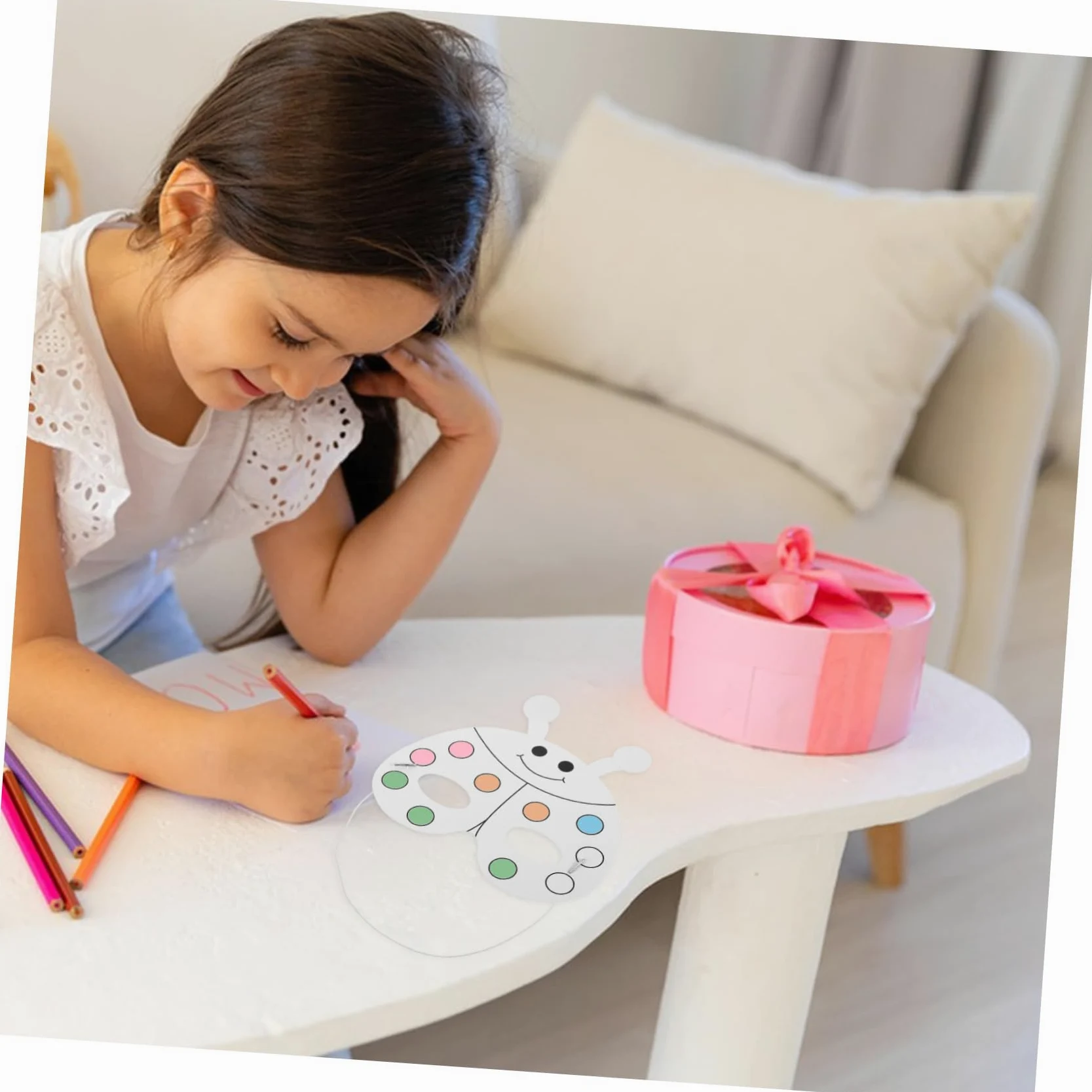 BESPORTBLE Set Maschere Bianche DIY 24 Pezzi Carta per Bambini | 12 Pennarelli ad Acquerello Inclusi, Festa Scuola Decor, Stile Animale per Pittura Creativa Stile Casuale