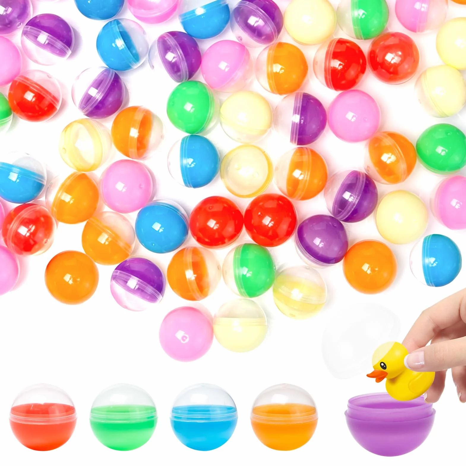150 Pezzi 3.2cm Palline Trasparenti Apribili,DistributorePalline,Capsule Trasparenti Rotonde Vuota Gumball Machine Tombola Bingo Lotteria Palline