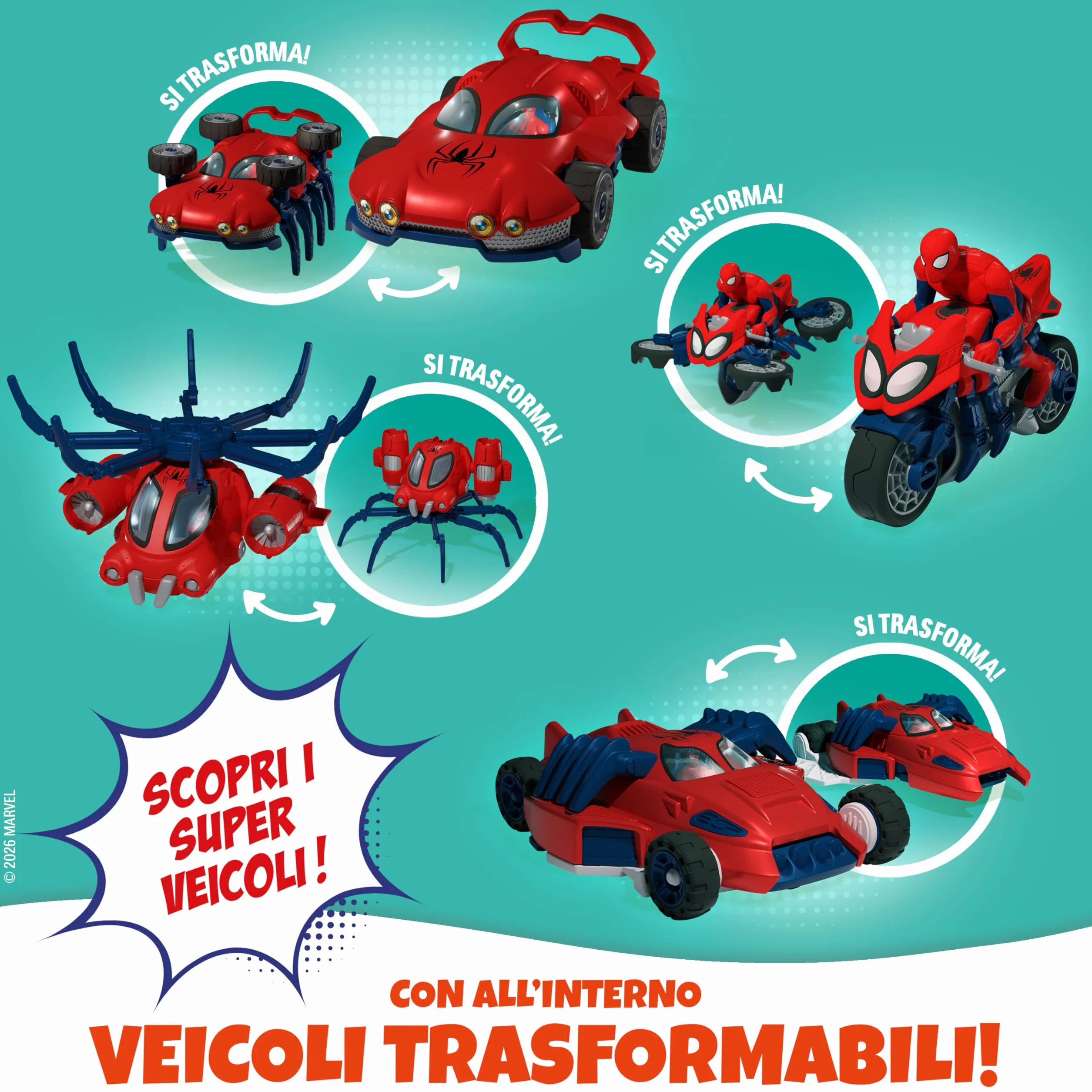Kinder GranSorpresa Maxi Spider-Man, Uovo di Pasqua Kinder 2026 di Finissimo Cioccolato al Latte con Sorpresa Marvel Spider-Man, 220 g