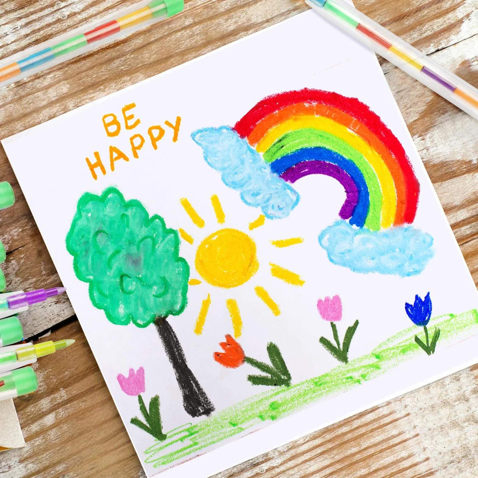 Vicloon 30 Pezzi Pastelli a Cera impilabili, Pastelli Impilabili Colorati, per Cancelleria Scuola Creativo, Regali per Feste di Compleanno, Gadget Compleanno Bambini, 11 Colori