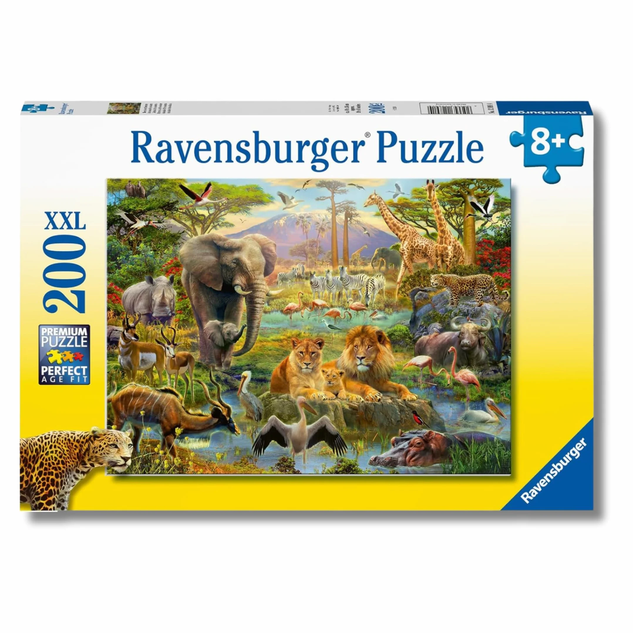 Ravensburger - Puzzle Animali della savana, 200 Pezzi XXL - Puzzle Bambini 8 Anni, Giochi Educativi e Divertenti, Idee Regalo