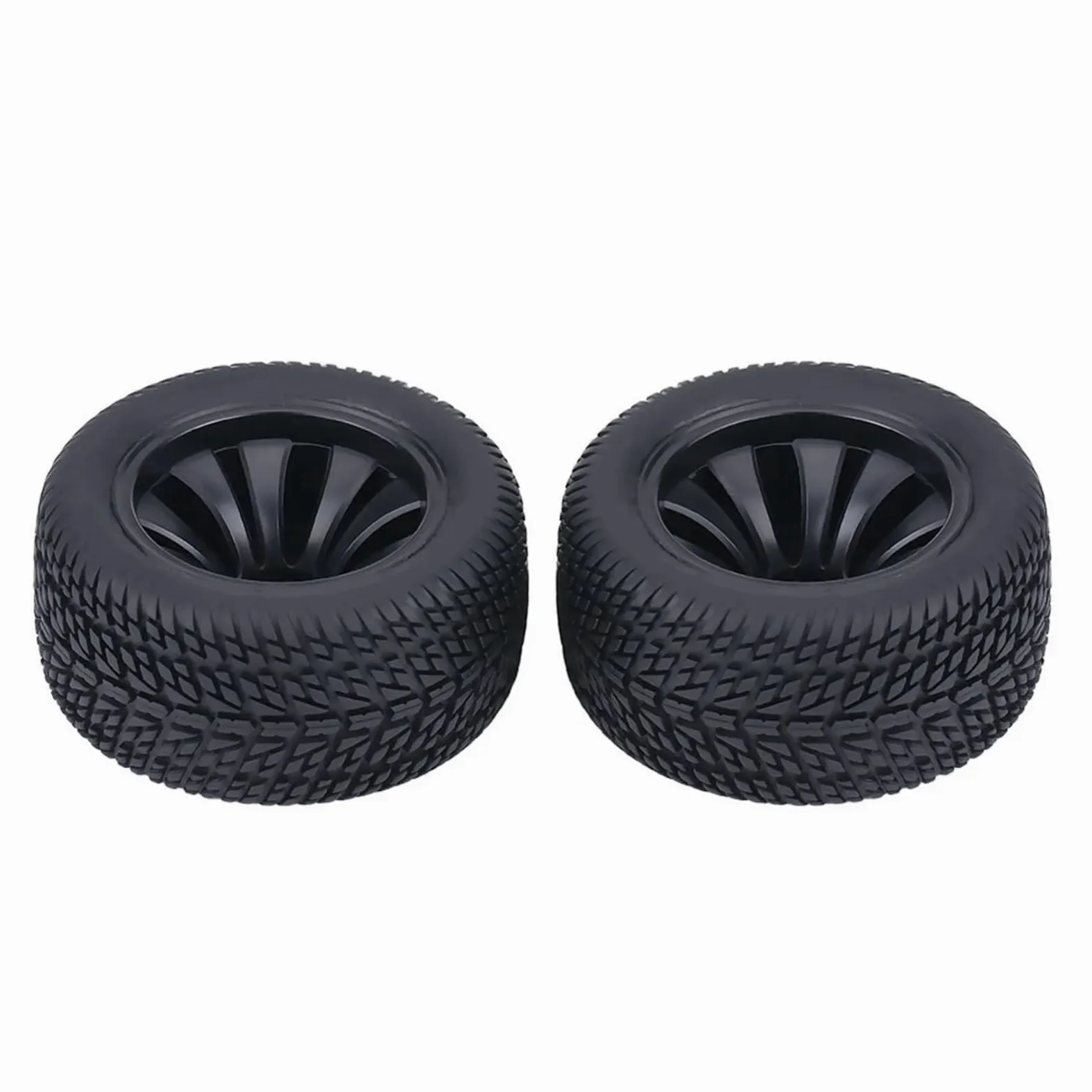 Per Racing 1:12 2 Pezzi Pneumatici Gomma Mozzi Plastica Ruota RC Modello Camion Auto Accessorio Assemblare Aggiornamento Modificato Sostituzione Sostituire Pneumatici