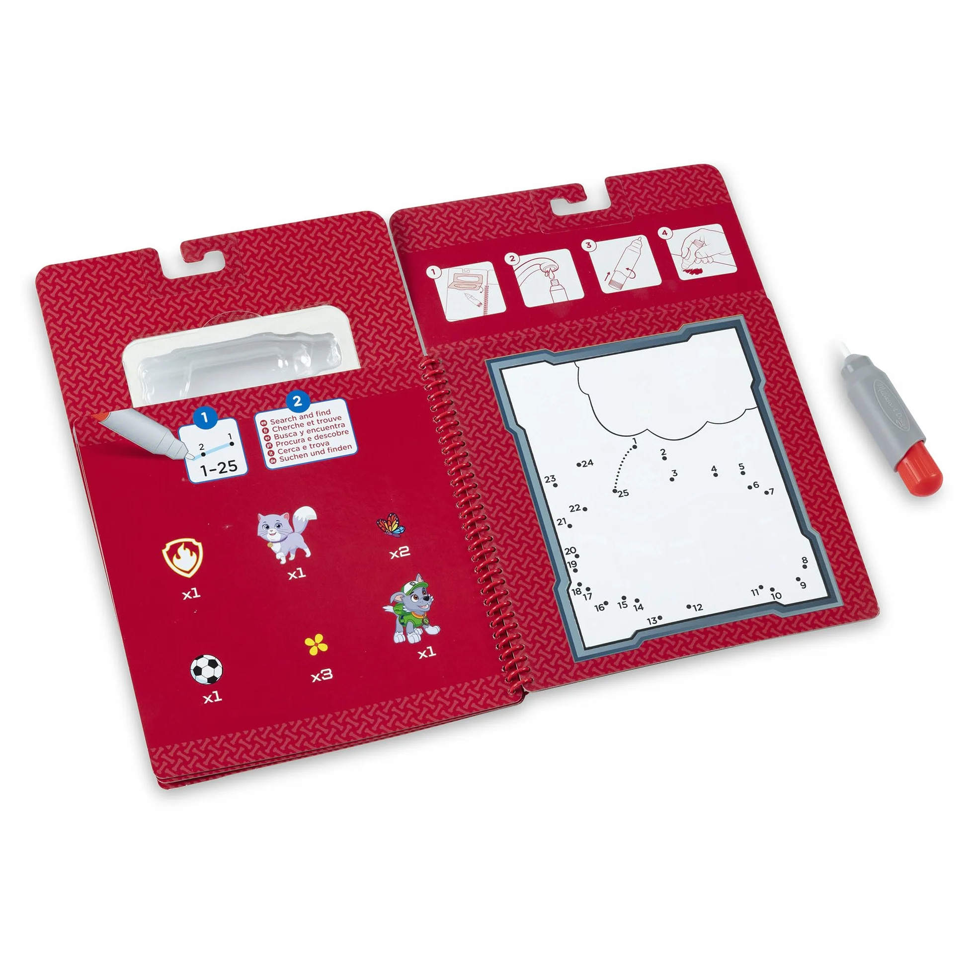 Melissa & Doug Water Wow! Paw Patrol Marshall Libro Magico da Colorare con Penna Magica, Album da Colorare con Pennarelli Ad Acqua, Giochi da Viaggio per Bambini 3-7 Anni