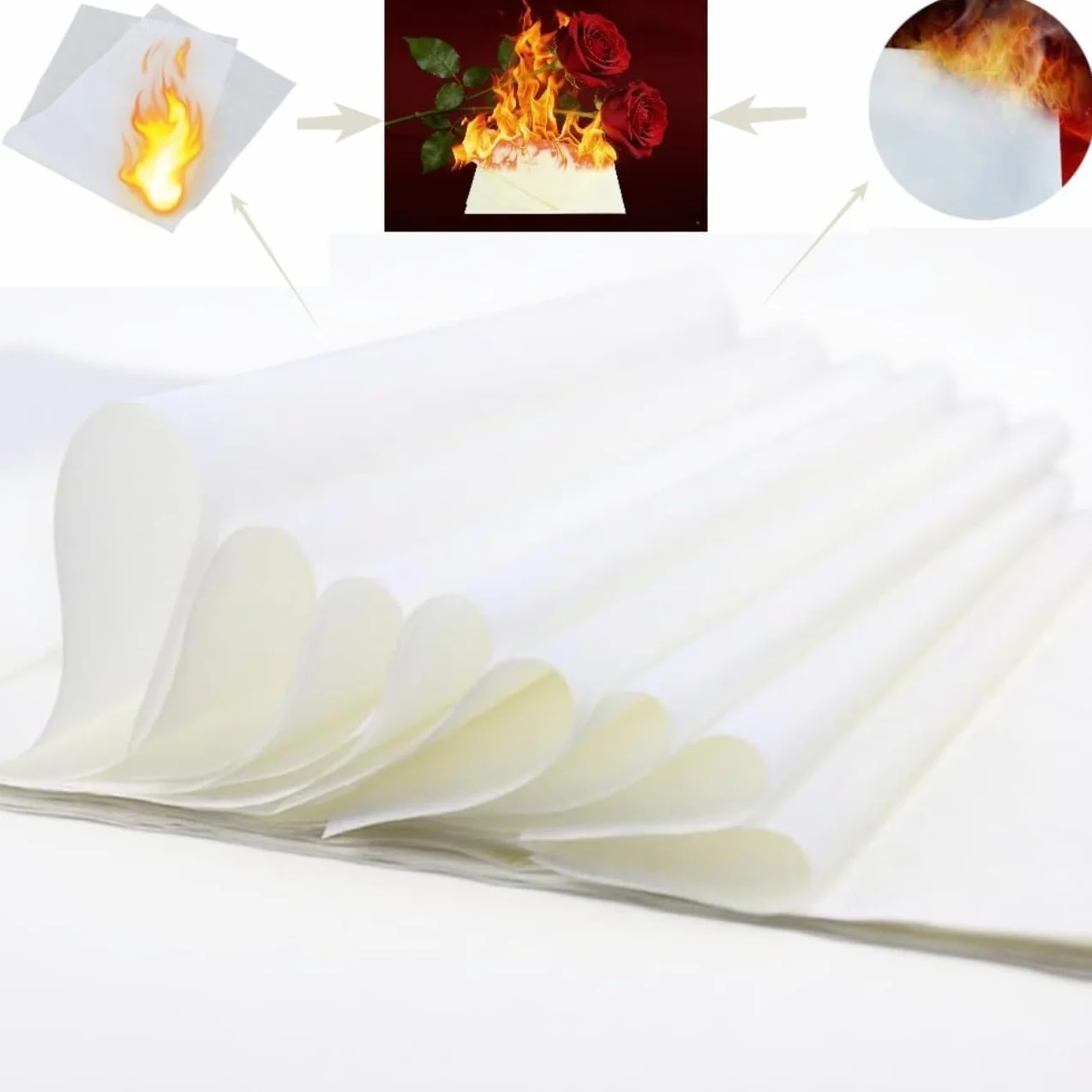 Carta Magica 50 pezzi, Carte Desideri Veloci, Puntelli da Palco Effetto Svanente Scintillante per Maghi 10×10 cm