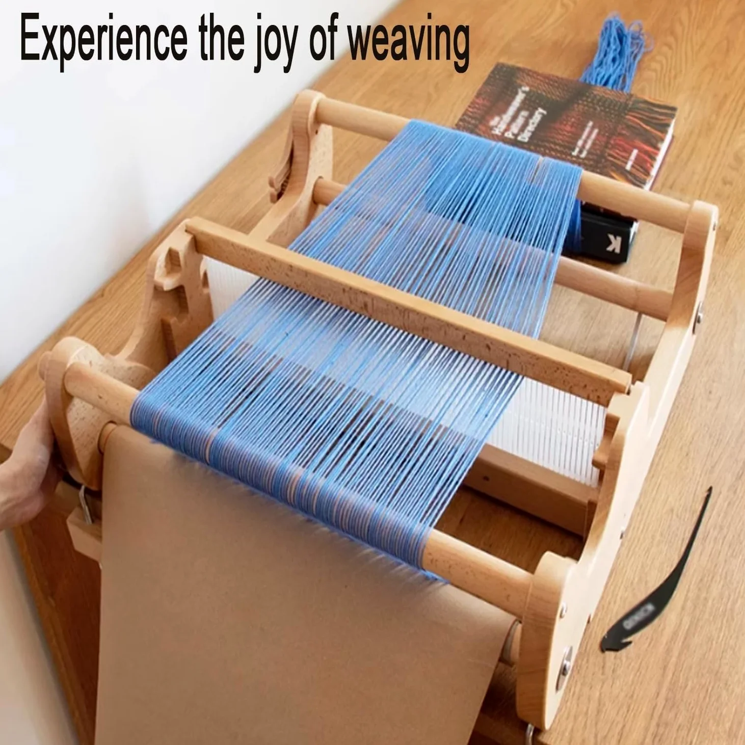Macchina per tessitura fai da te in legno, per lavori a maglia fai da te, telaio per tessitura, per sottobicchieri, tovagliette, borse di stoffa
