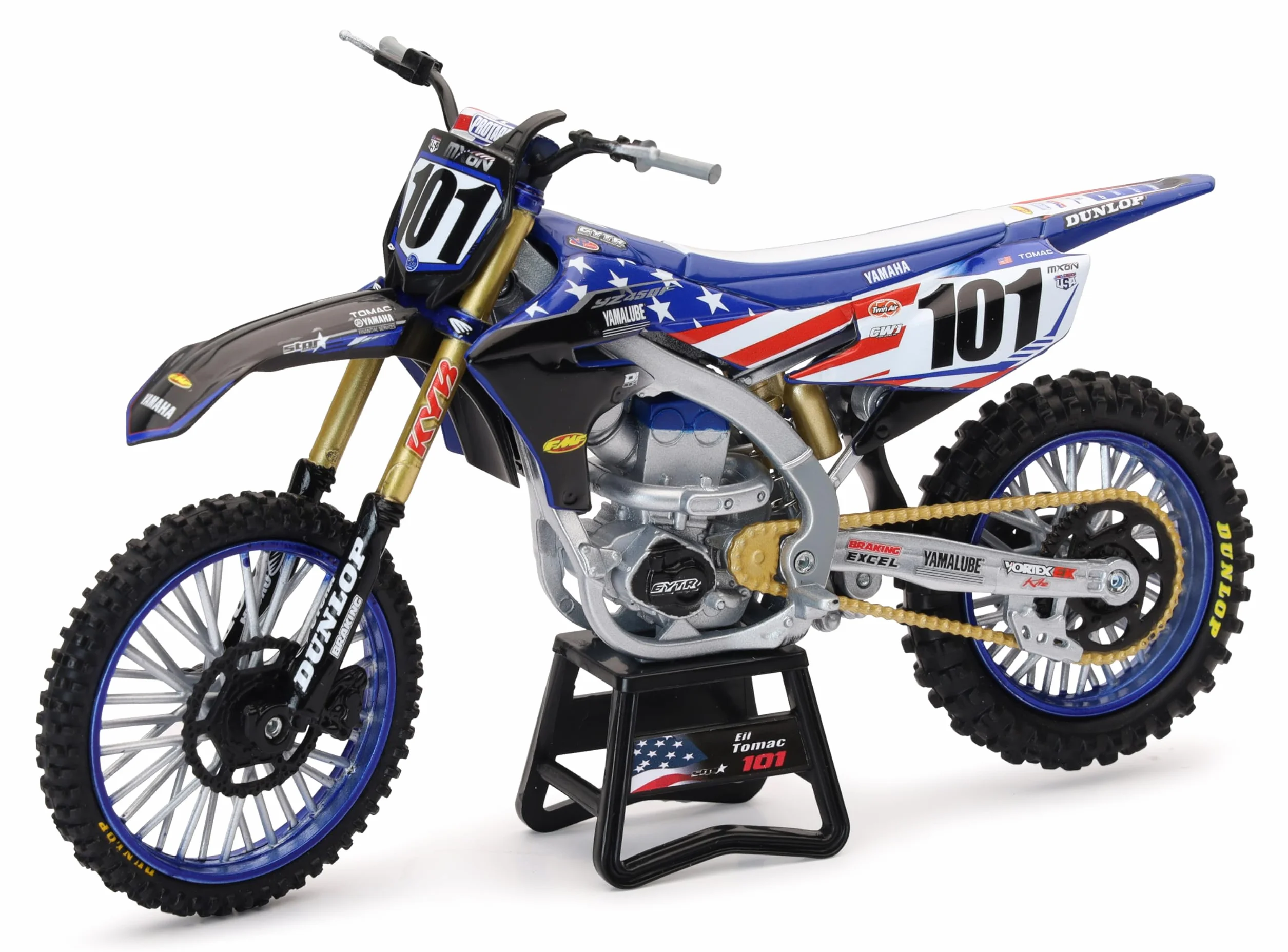NewRay YAMAHA YZ450F MOTOCROSS OF NATION BIKE ELI TOMAC 101