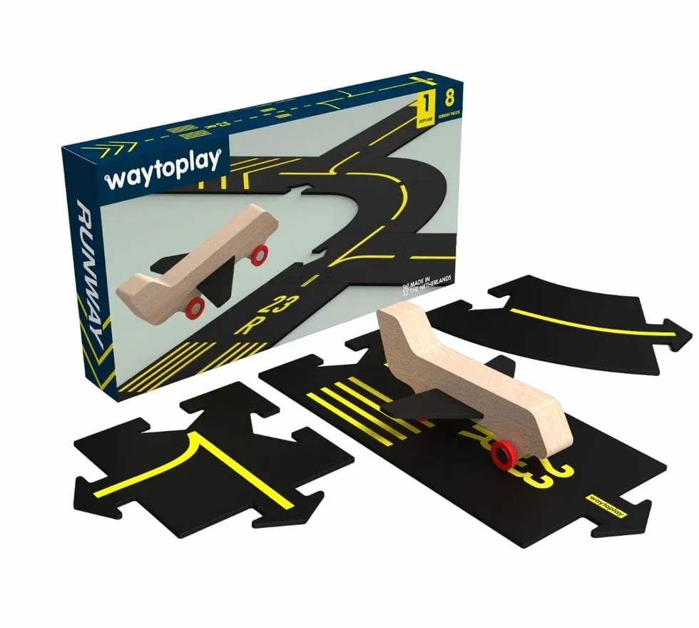 Waytoplay - Tour Aeroporto - Legno,Gomma - Runway