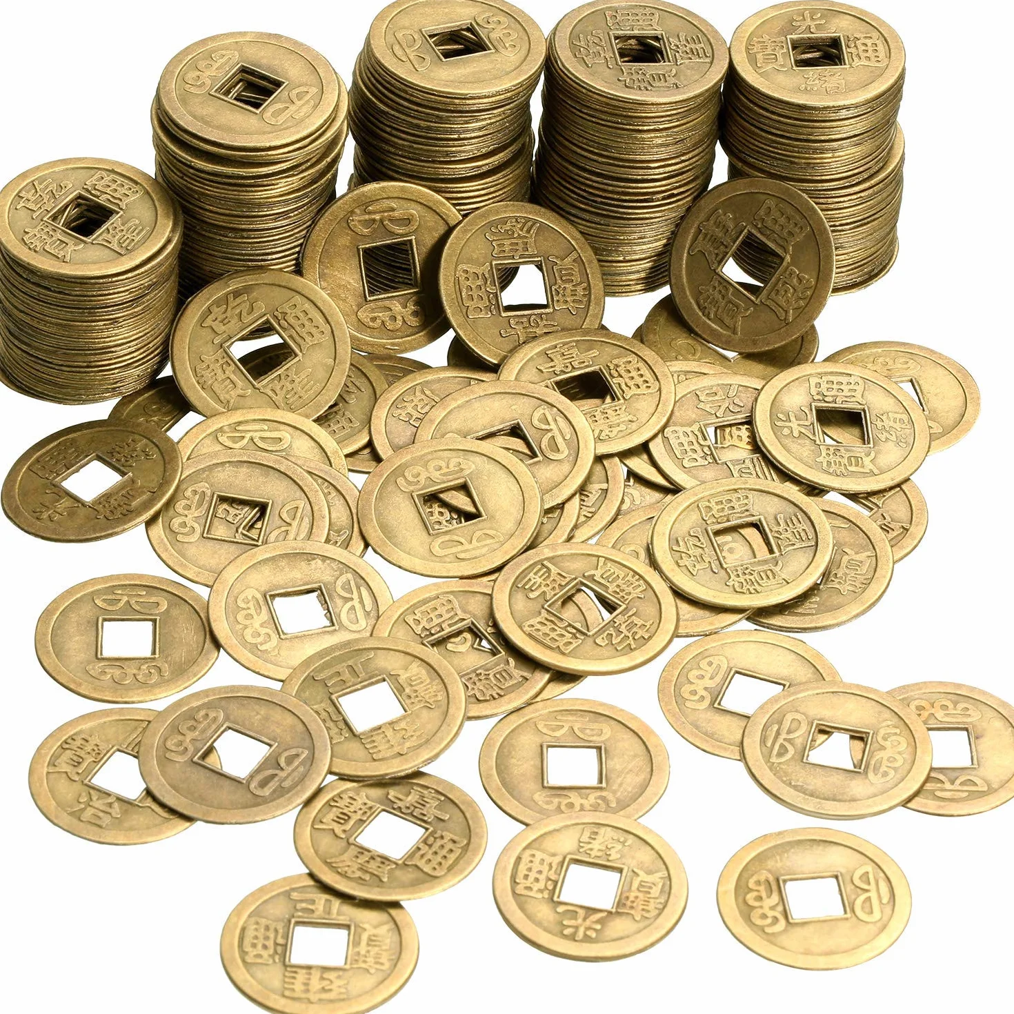 200 Pezzi Monete Feng Shui Cinesi Monete di Buona Fortuna Monete I-Ching per Salute e Ricchezza, 2 cm