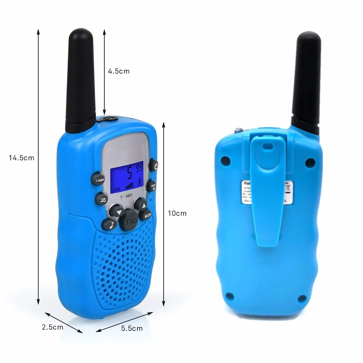 Walkie Talkie per Bambini Radio Bidirezionale 8 Canali PMR 446 con Batterie Ricaricabili