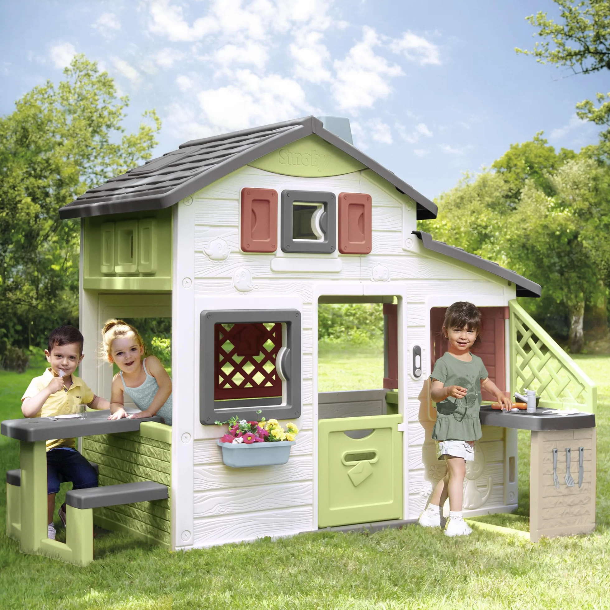 SMOBY LIFE FRIENDS PLAYHOUSE adatto per uso interno o esterno