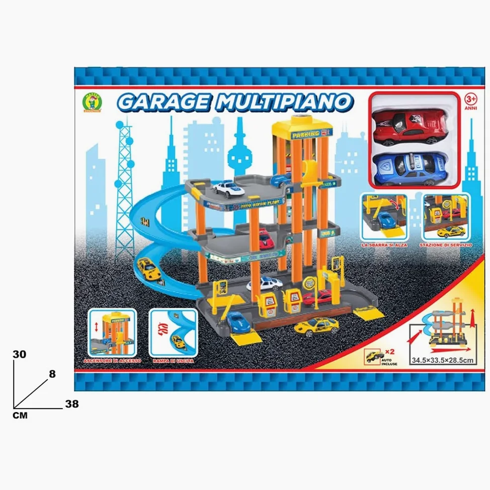 Playset Parcheggio multipiano con macchinine, età 3+