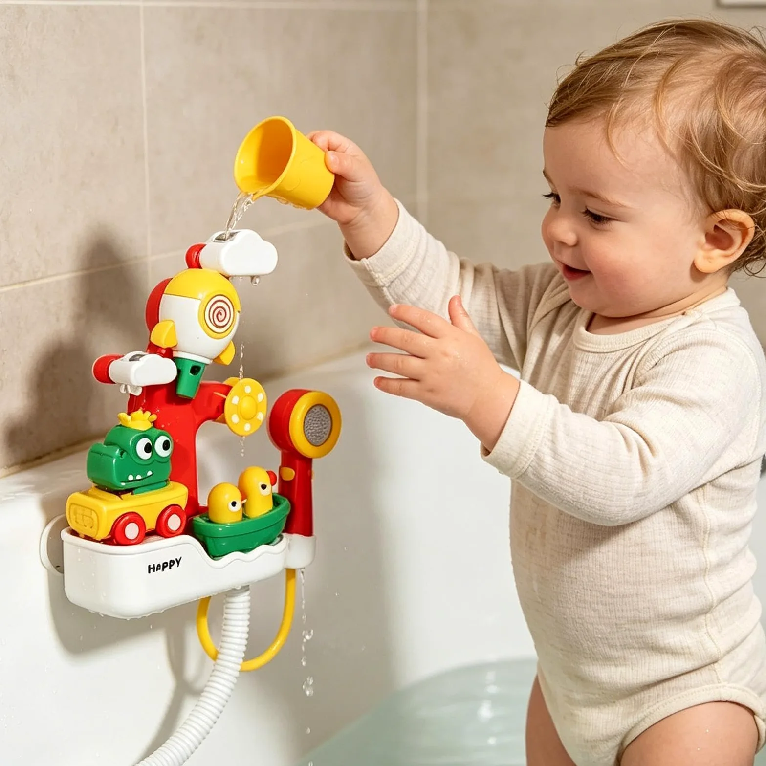 Giocattoli per il Momento del Bagnetto Giochi d'Acqua con Funzionamento | Soffione Doccia Divertente Da Vasca Per Bambini E Bambine, Sotto La Doccia In Casa Durante I Viaggi All'Esterno