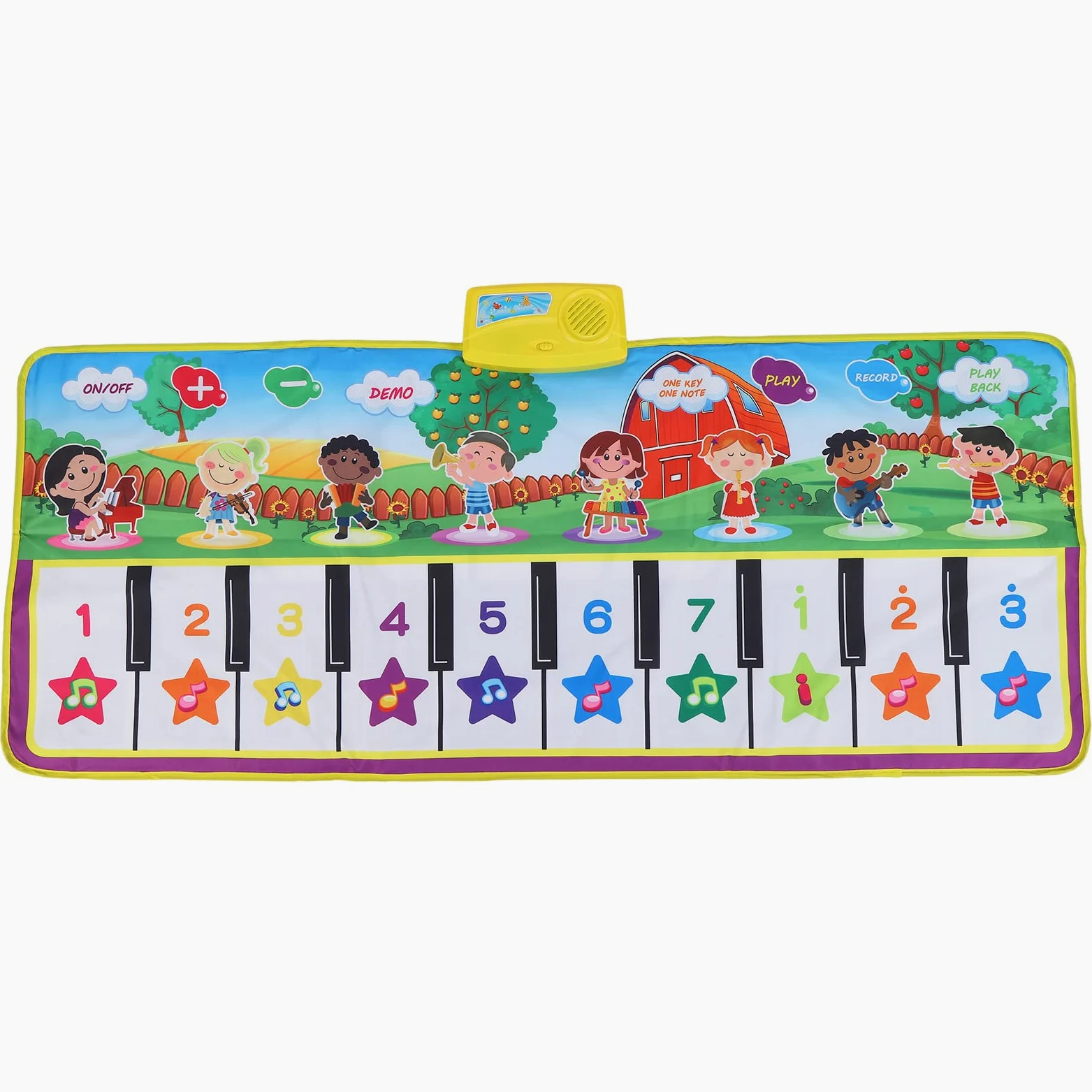Tappetino Musicale Il Materiale Antiscivolo dai Colori intensi e insapore migliora Le capacità dei Bambini. Tappeto Musicale per l'area Giochi