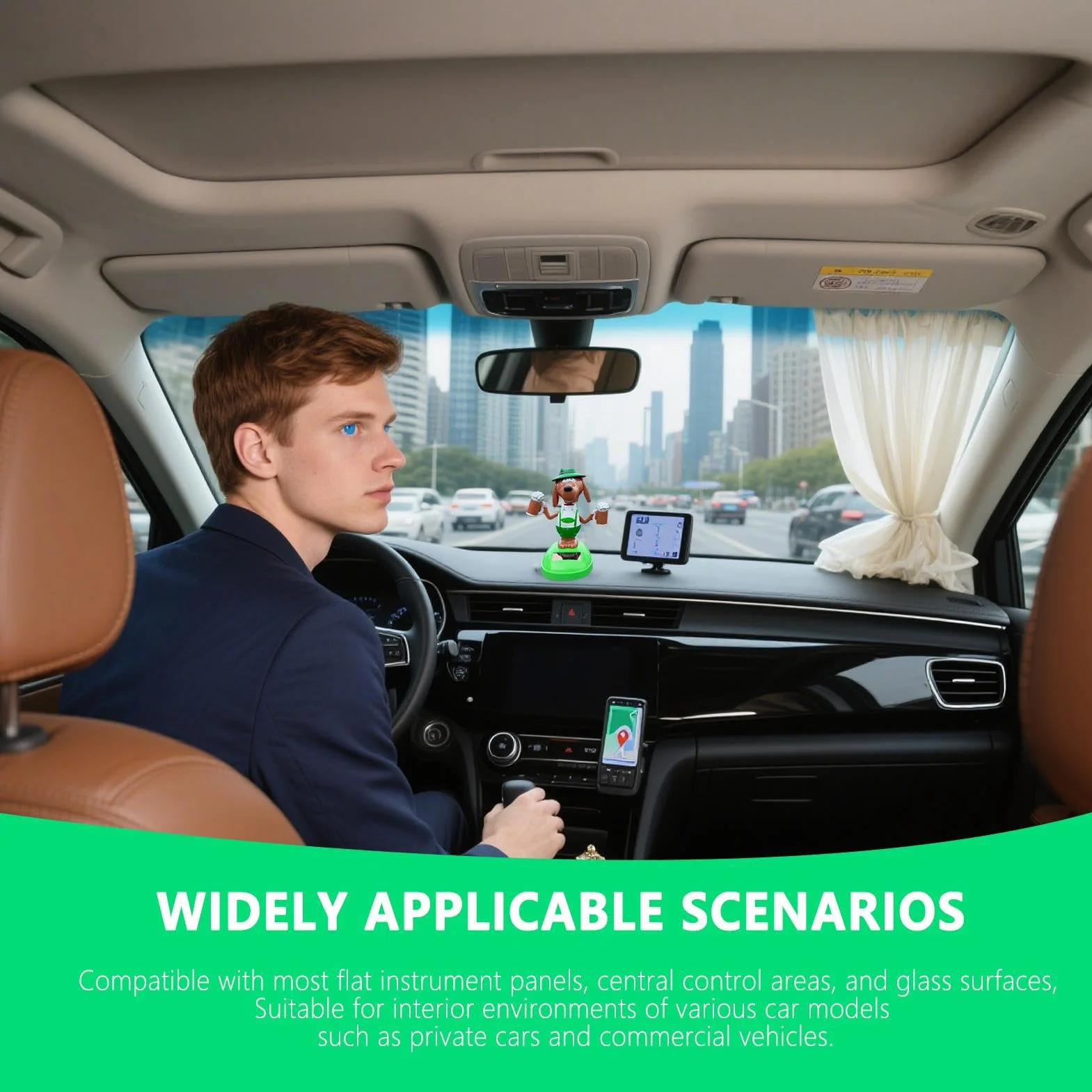 Accessori Auto Per Cruscotto, Pupazzo A Energia Solare Che Oscilla Automobilistico, Giocattolo Divertente Con Figure Danzanti Per Interni Auto E Camion